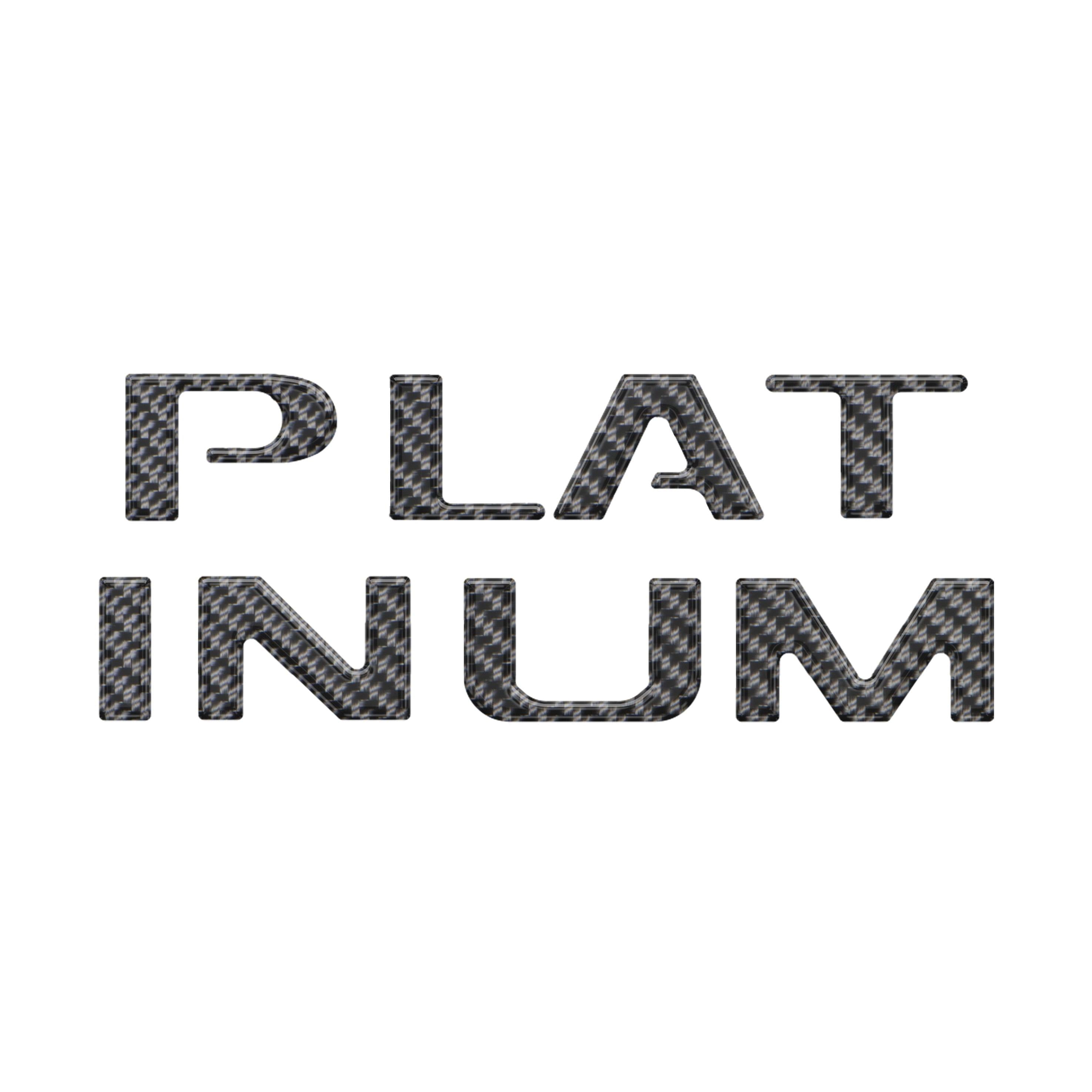 Platinum Tailgate Letter Inserts Fits 2023-2024 Ford Super Duty Platinum & 2025-2026 Platinum Plus