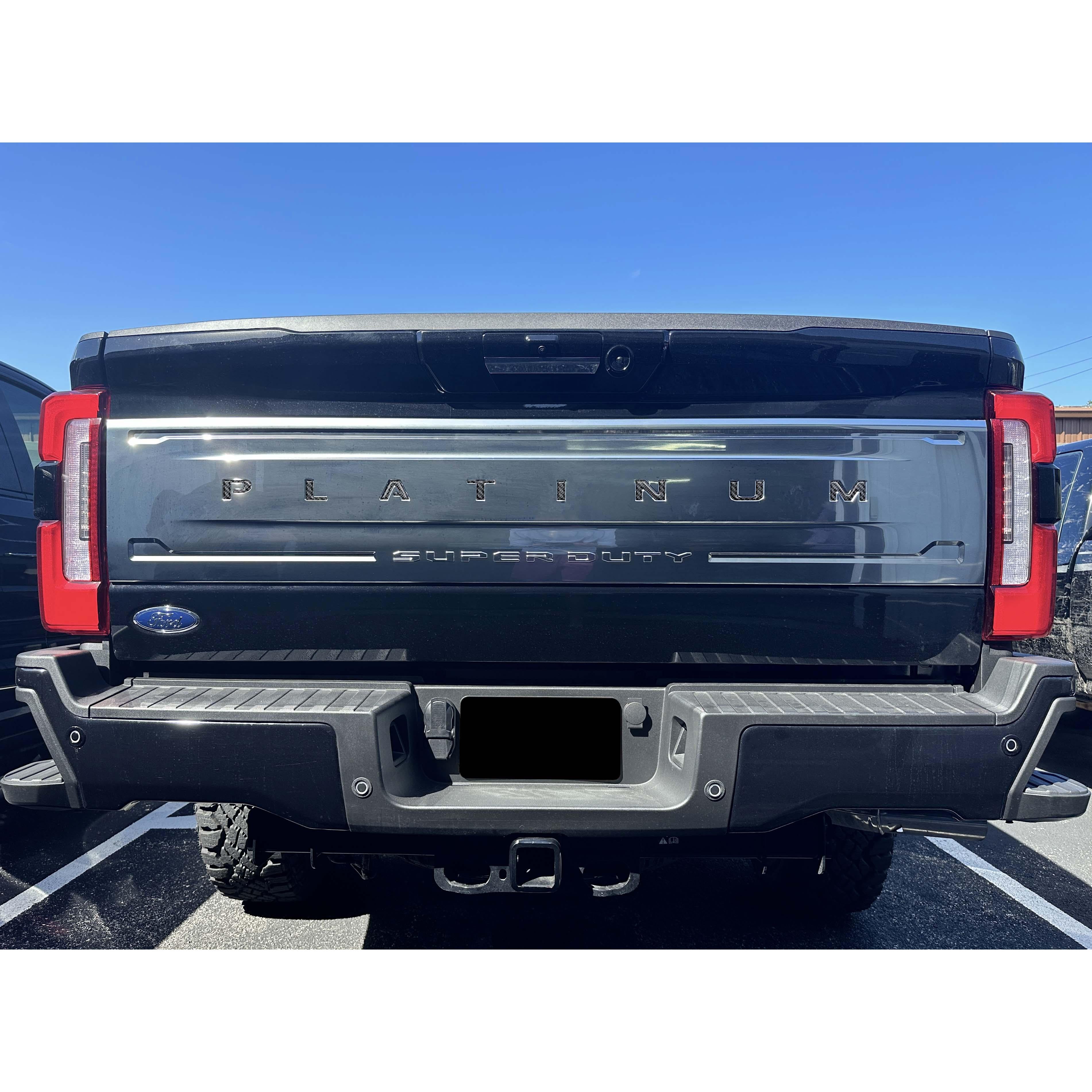 Platinum Tailgate Letter Inserts Fits 2023-2024 Ford Super Duty Platinum & 2025-2026 Platinum Plus