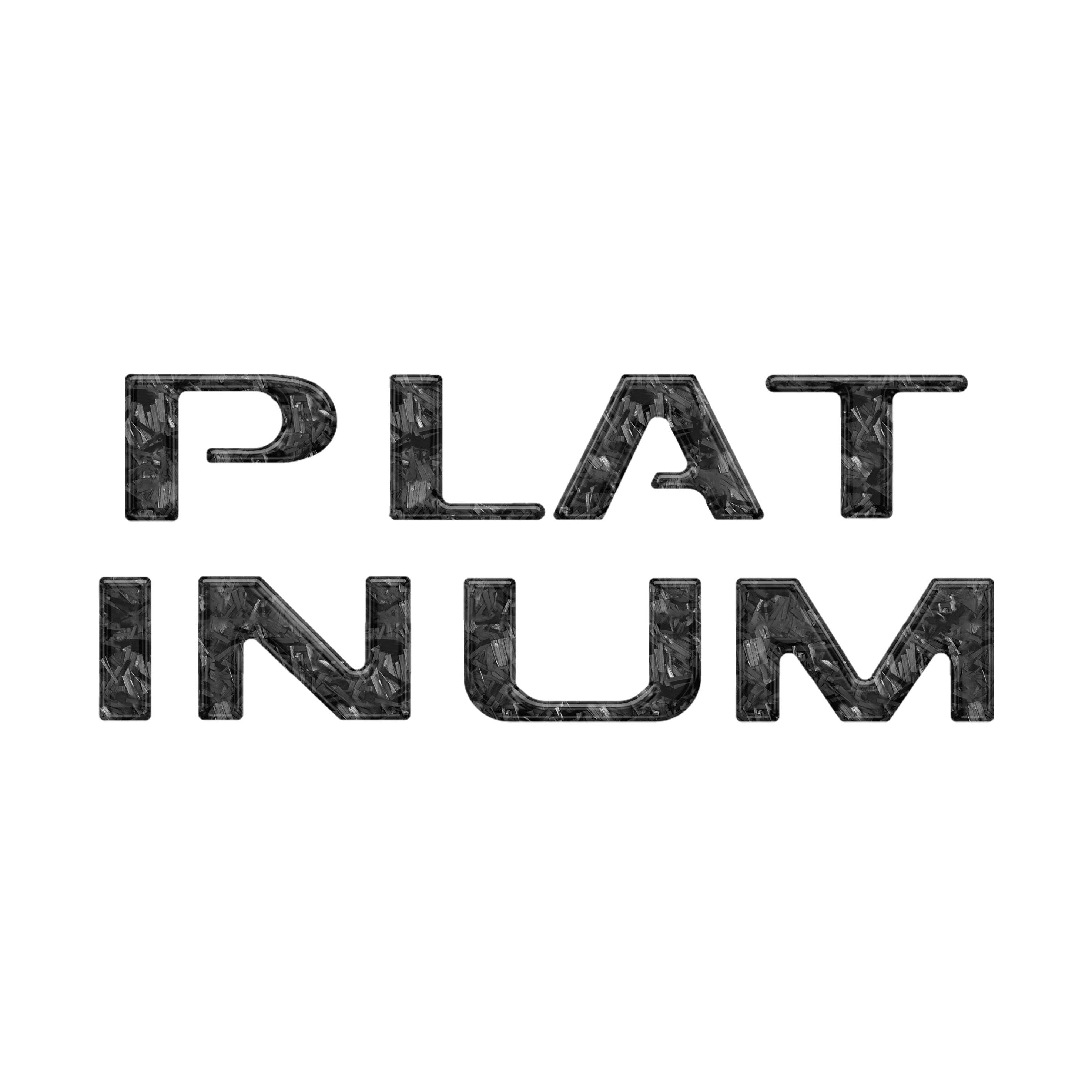 Platinum Tailgate Letter Inserts Fits 2023-2024 Ford Super Duty Platinum & 2025-2026 Platinum Plus