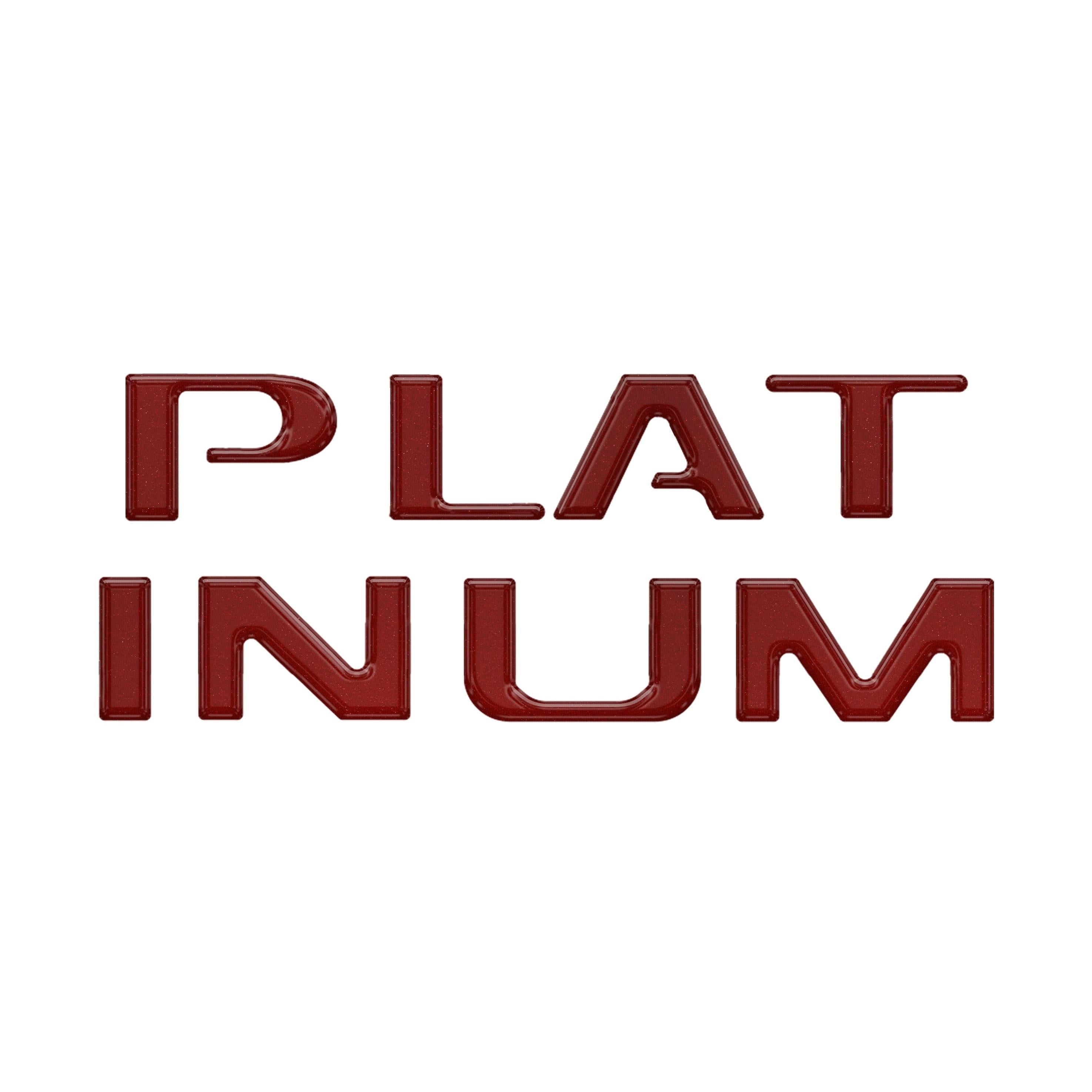 Platinum Tailgate Letter Inserts Fits 2023-2024 Ford Super Duty Platinum & 2025-2026 Platinum Plus
