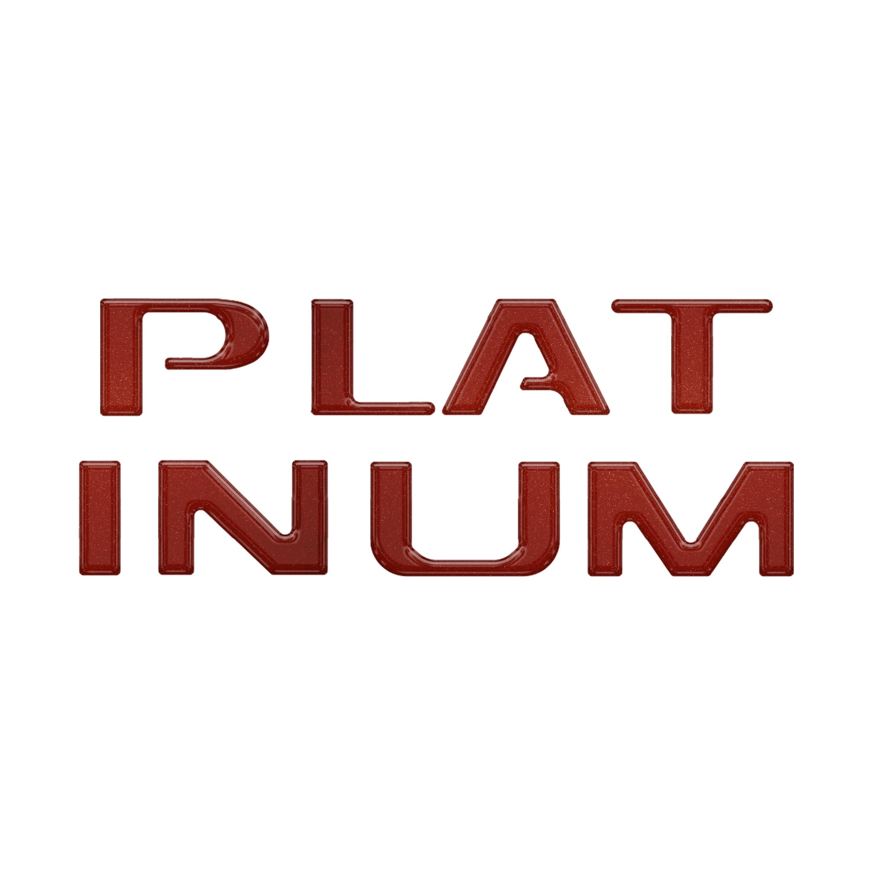 Platinum Tailgate Lettering Kit Fits 2025-2026 Ford Super Duty Platinum