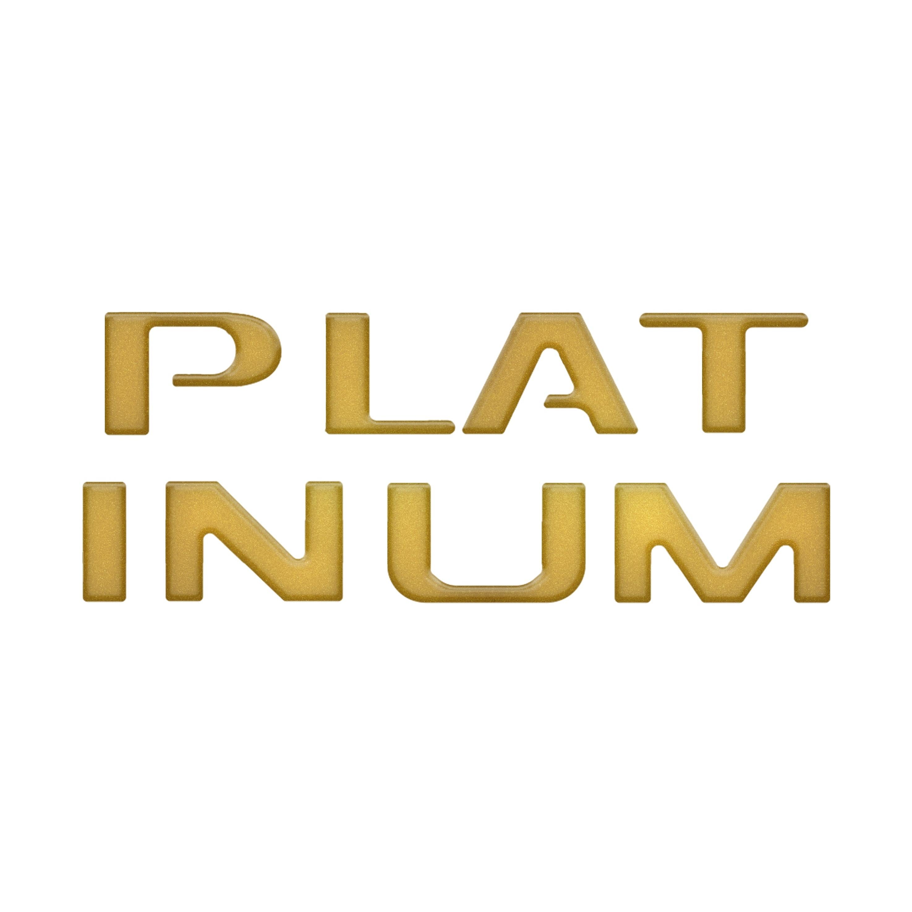 Platinum Tailgate Letter Inserts Fits 2023-2024 Ford Super Duty Platinum & 2025-2026 Platinum Plus