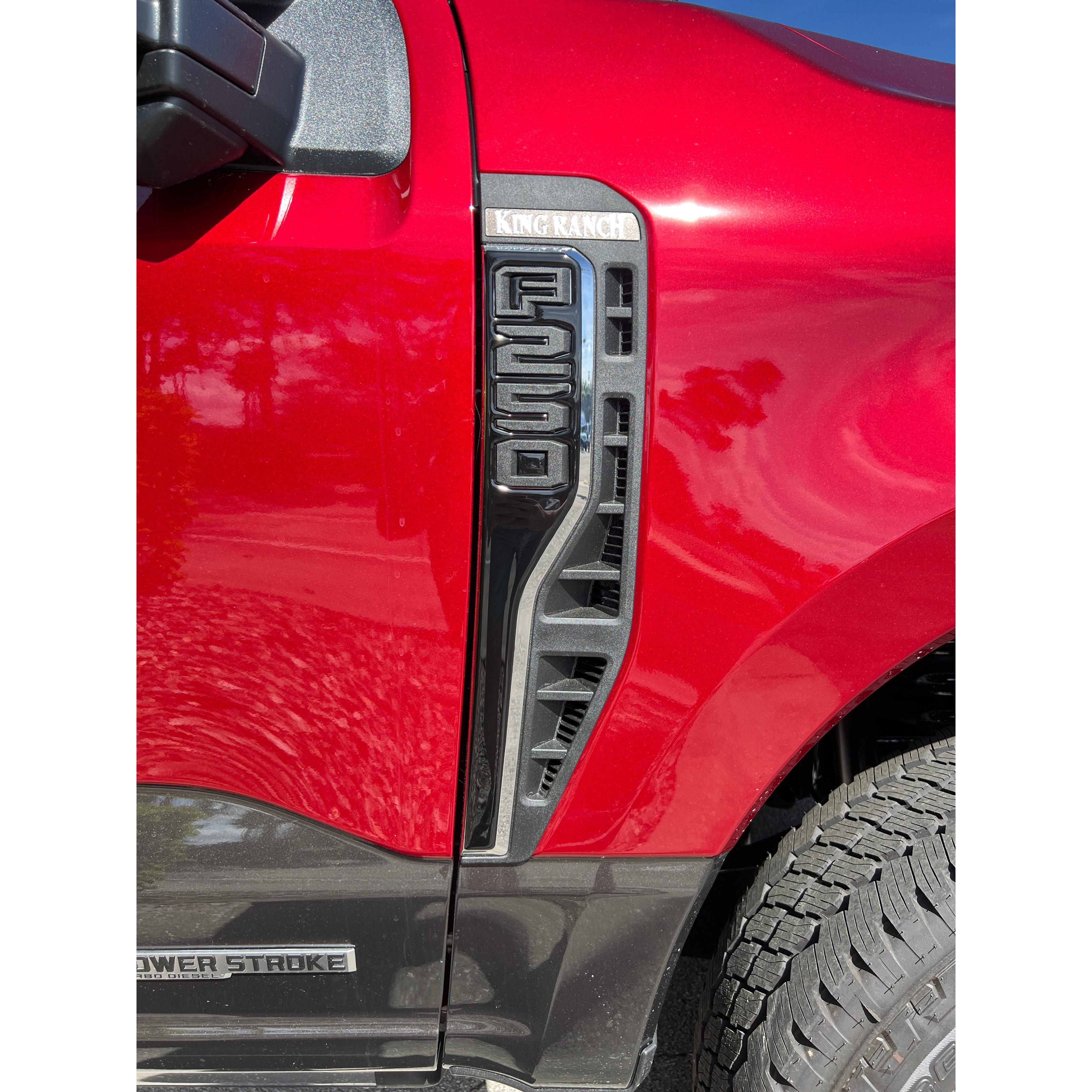 Front Fender Emblem Overlays Fits 2023-2026 Ford Super Duty