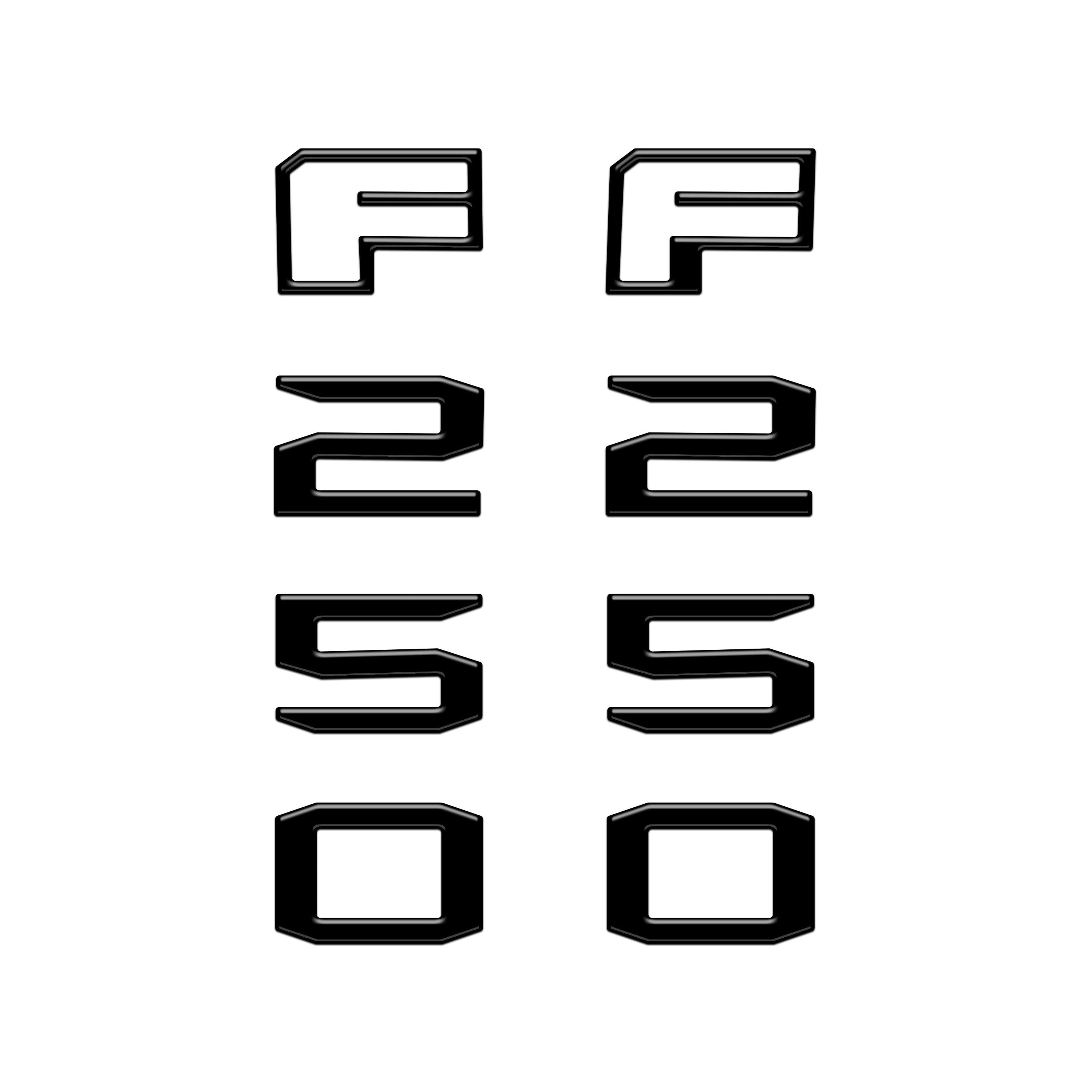 Fender Badge Letter Overlays Fits 2023-2026 Ford Super Duty