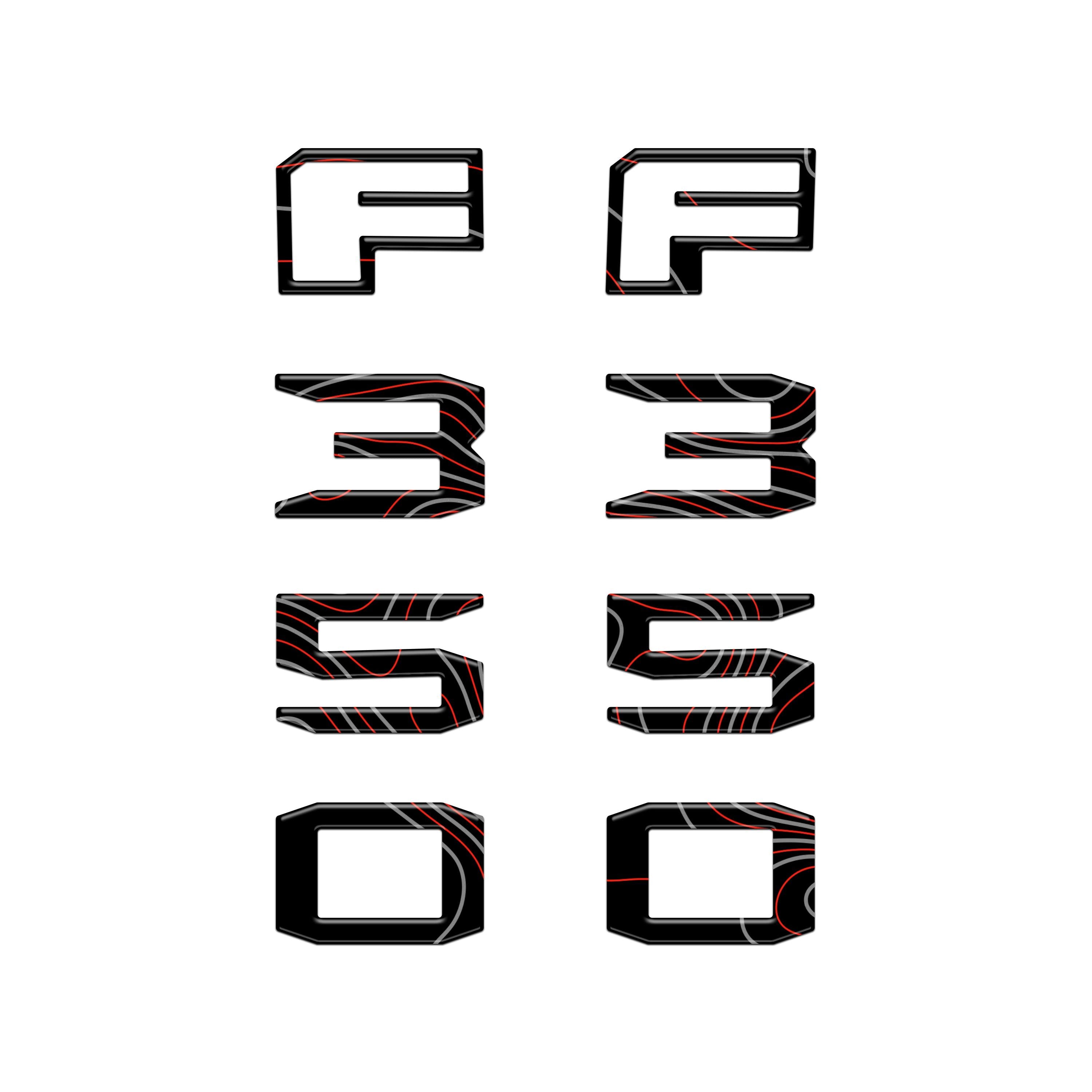 Fender Badge Letter Overlays Fits 2023-2026 Ford Super Duty