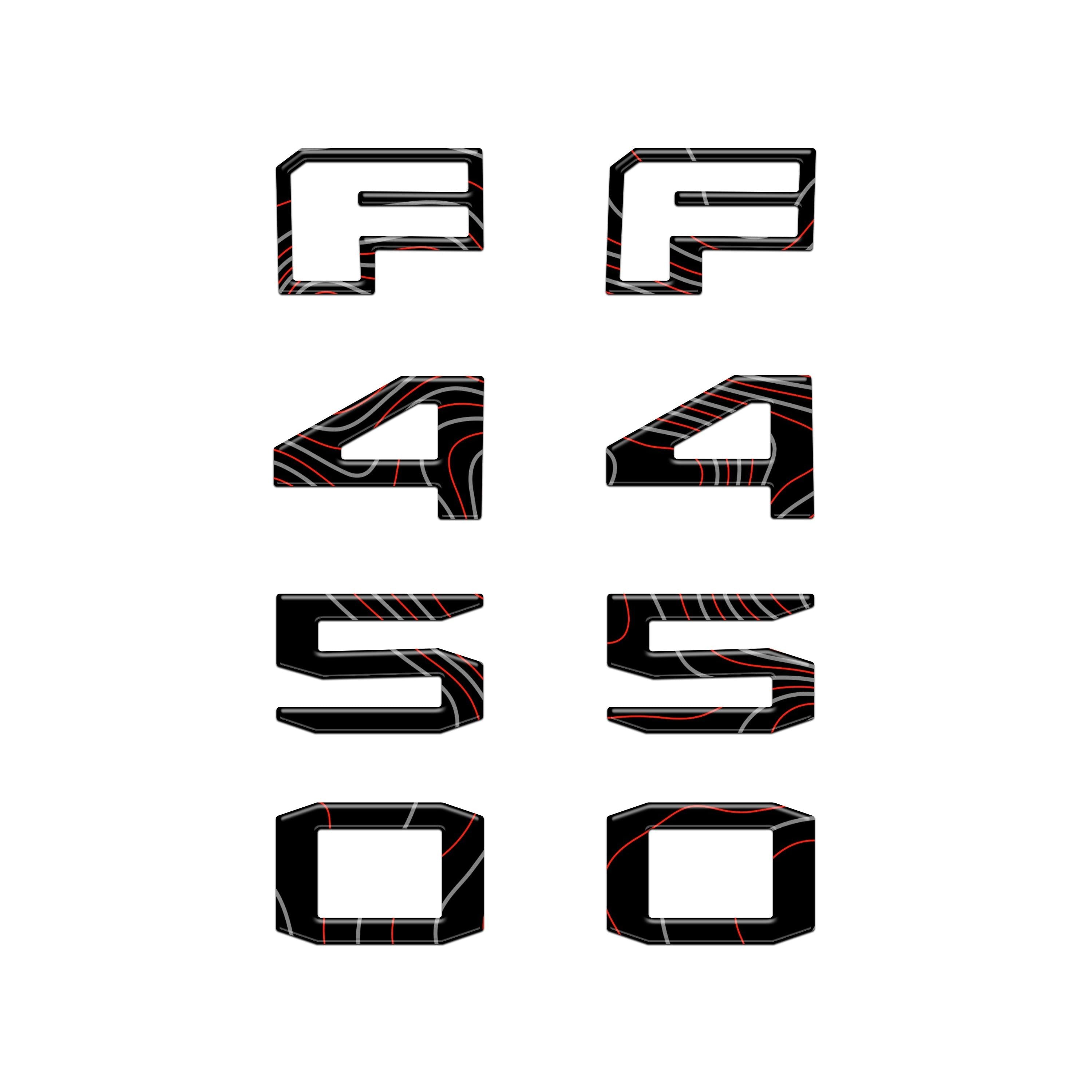 Fender Badge Letter Overlays Fits 2023-2026 Ford Super Duty