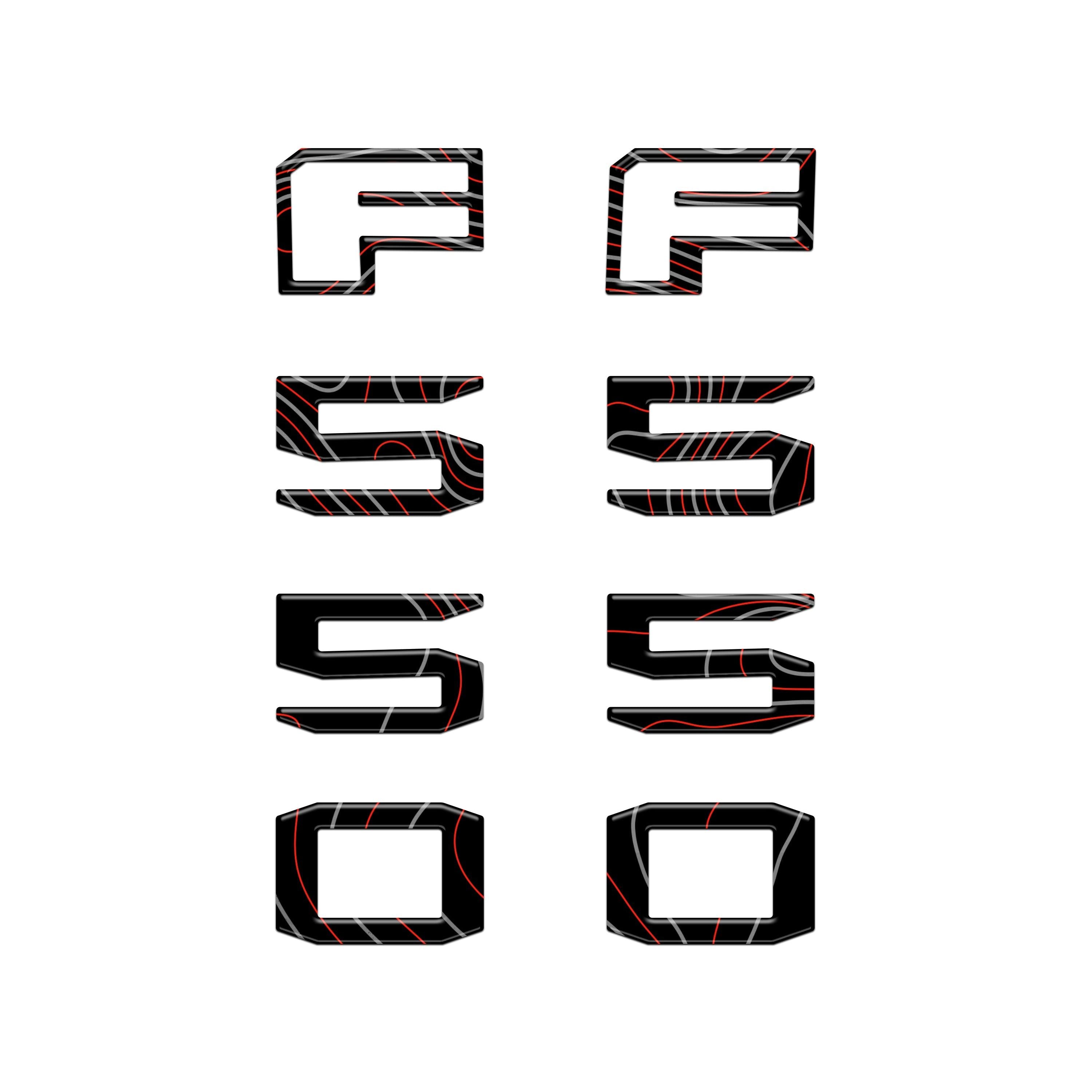 Fender Badge Letter Overlays Fits 2023-2026 Ford Super Duty