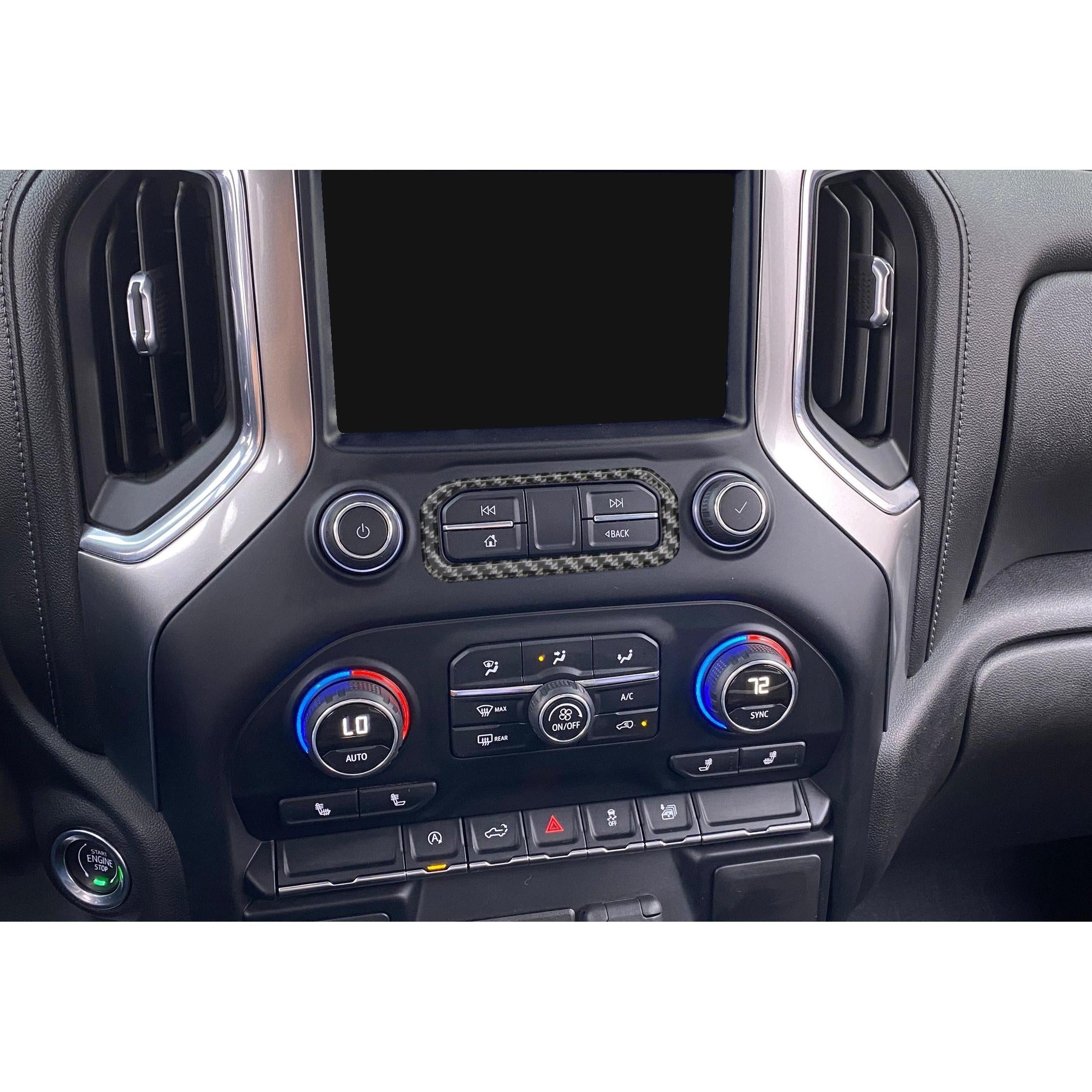 Center Dash Accent Overlay Fits 2019-2021 Chevrolet Silverado
