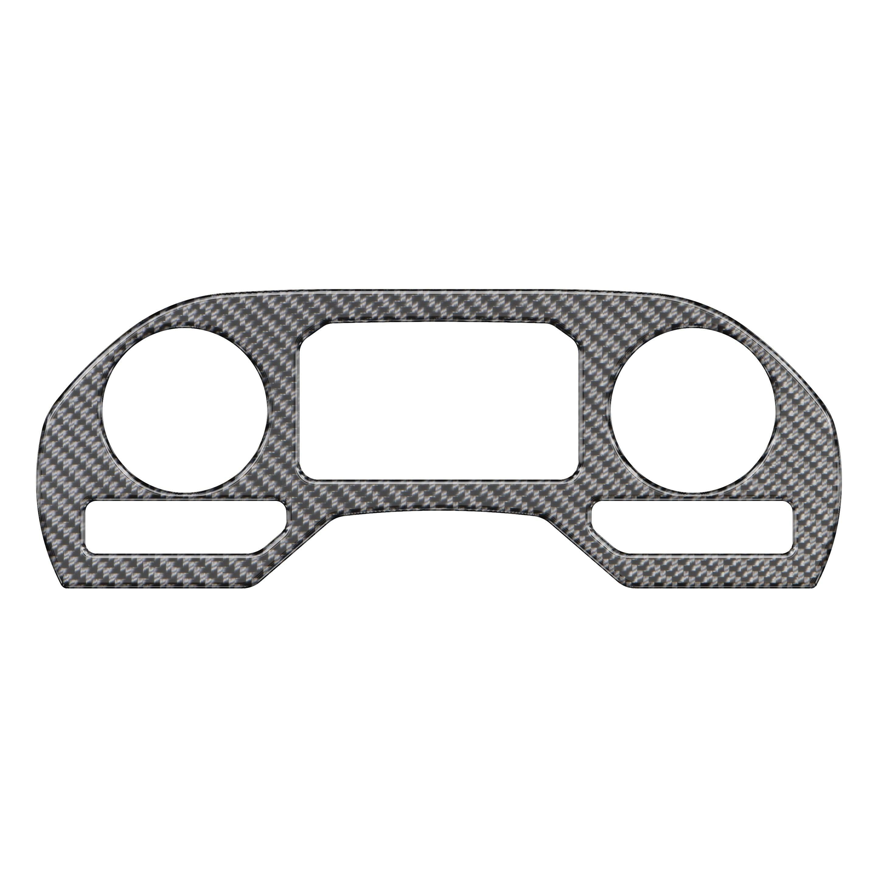 Center Dash Climate Control Accent Trim Fits 2019-2021 Chevrolet Silverado Real Carbon Fiber(Domed)