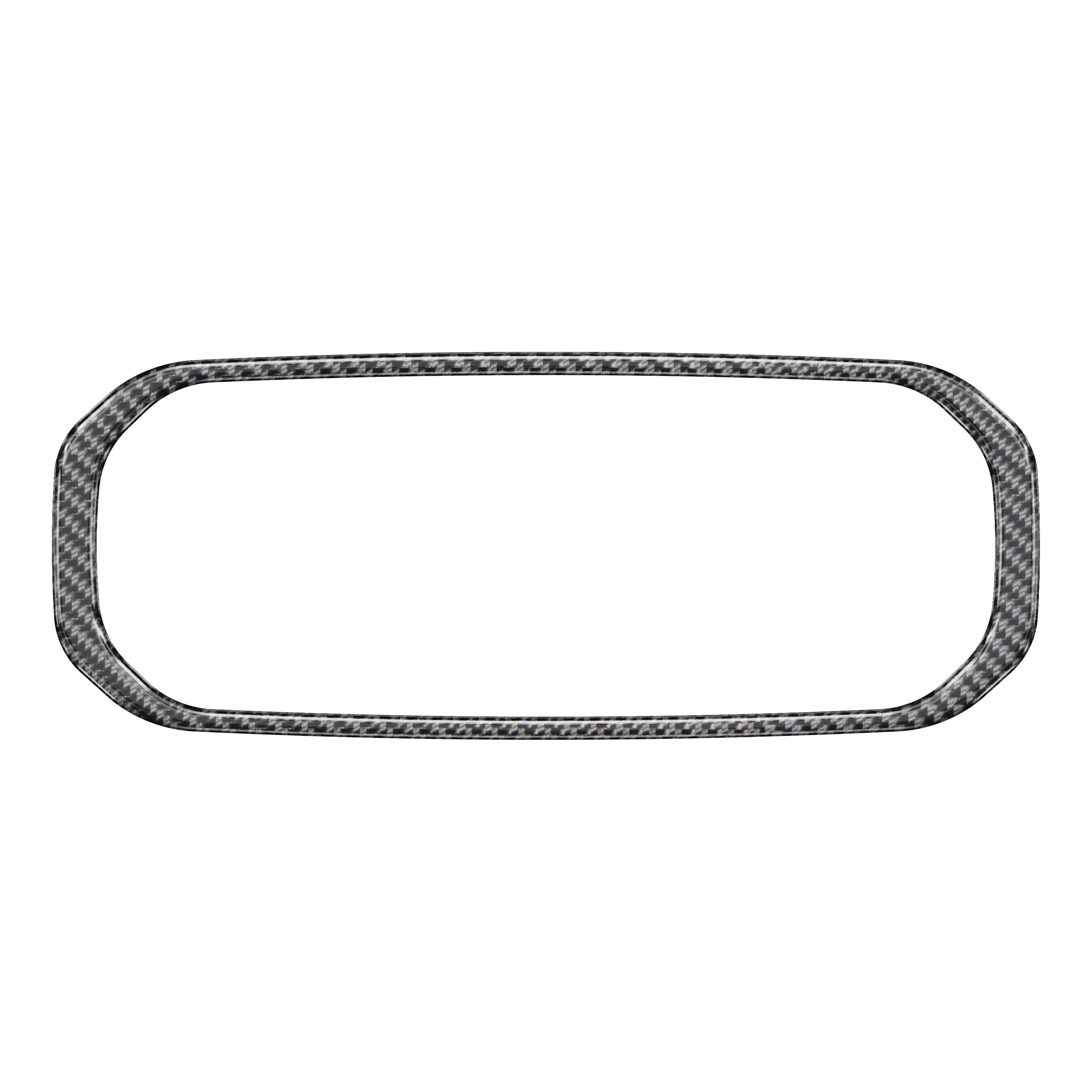 Center Console Cupholder Surround Accent Trim Fits 2019-2021 Chevrolet Silverado Real Carbon Fiber(Domed)