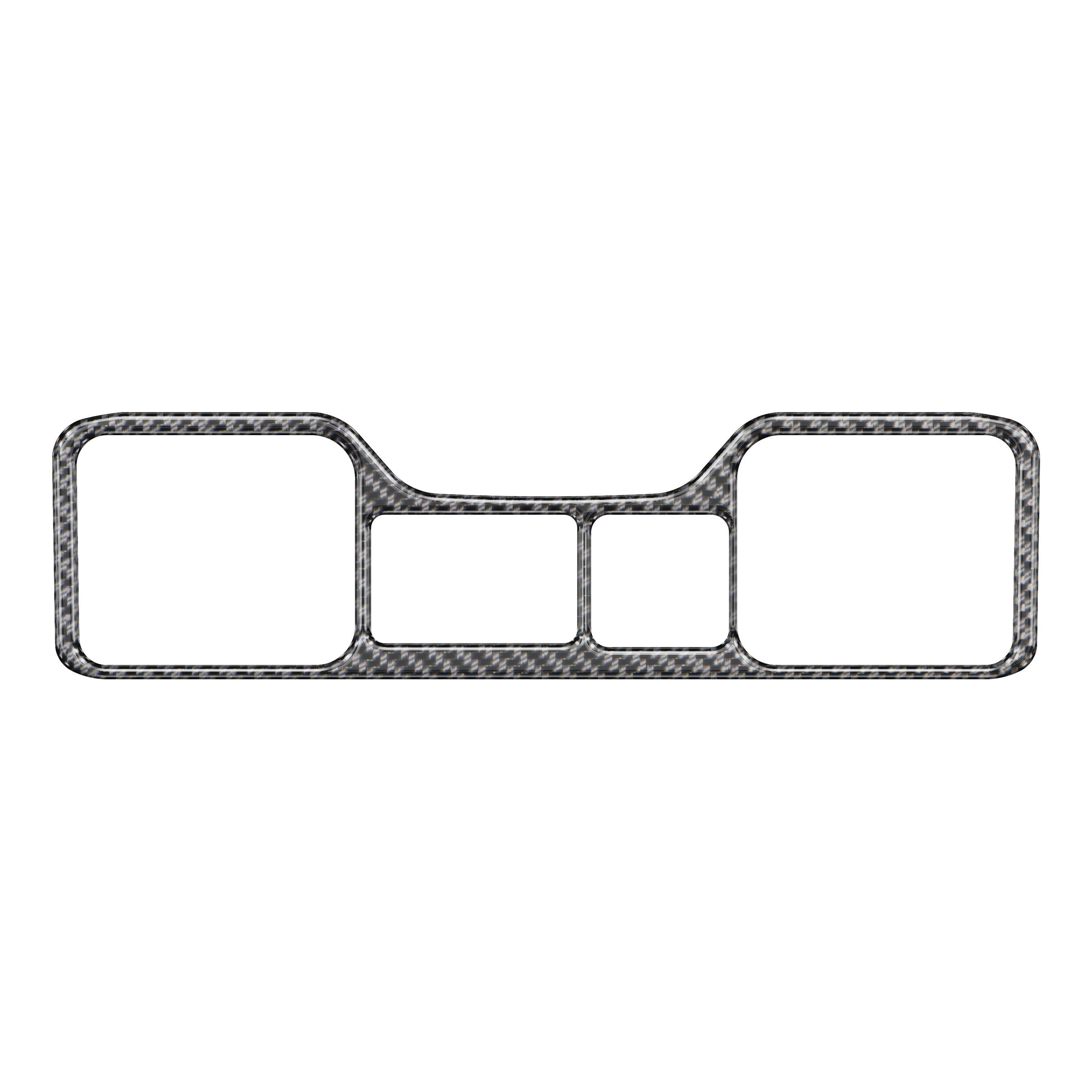 Rear USB Accent Trim Fits 2019-2021 Chevrolet Silverado Real Carbon Fiber(Domed)