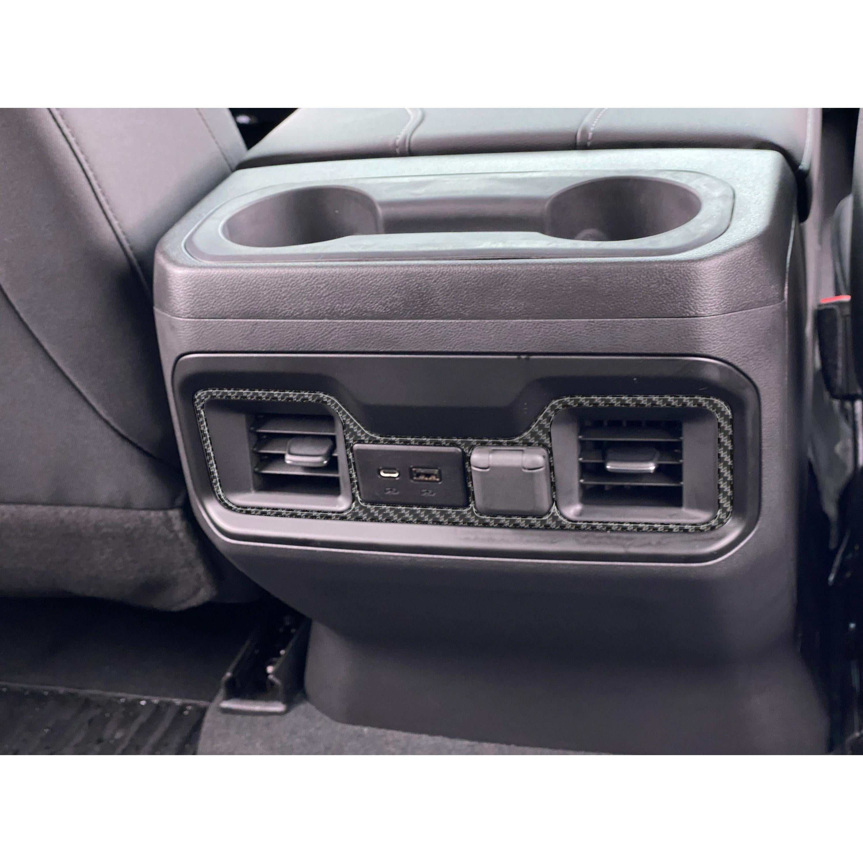 Rear USB Accent Overlay Fits 2019-2021 Chevrolet Silverado