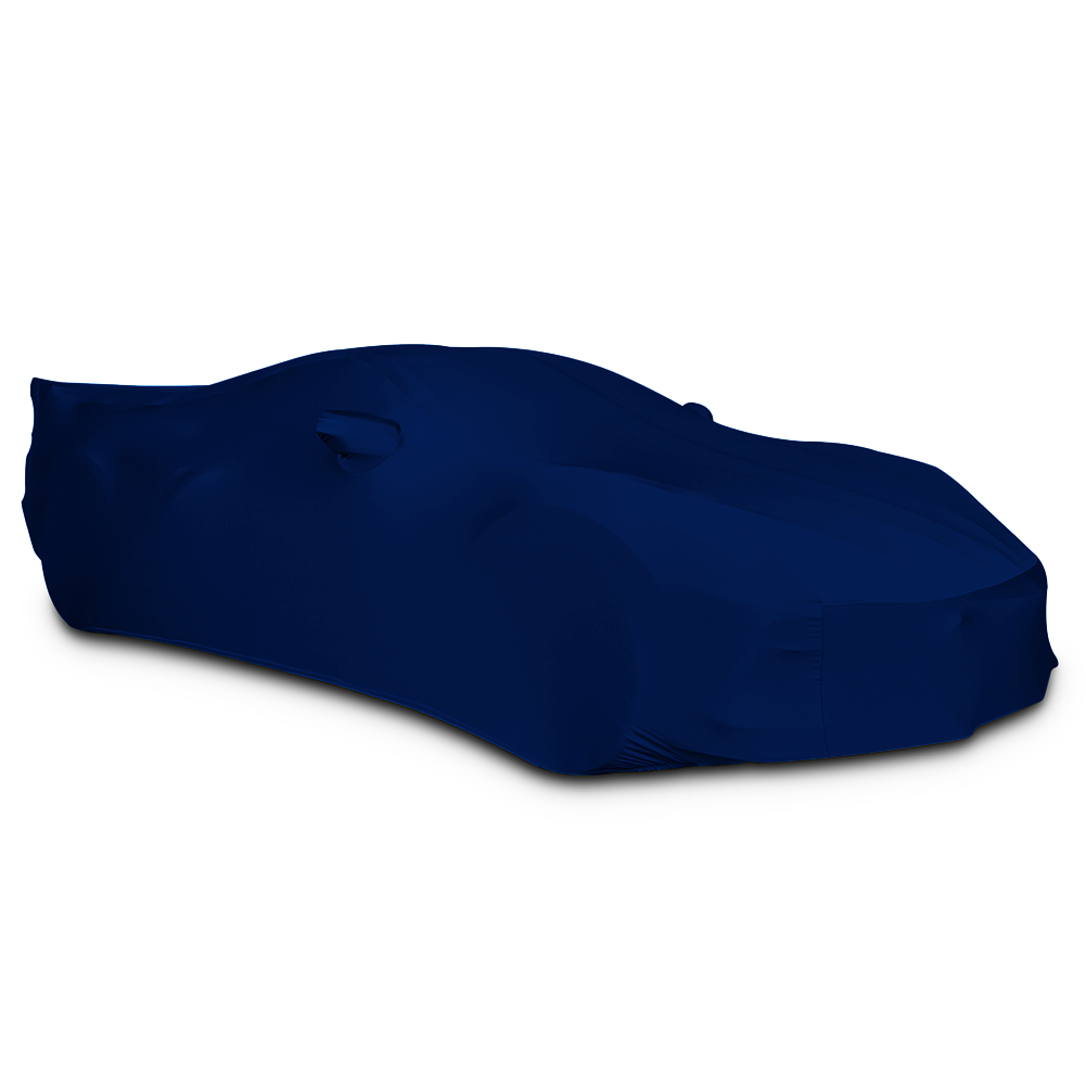 Corvette Ultraguard Stretch Satin Car Cover - Dark Blue - Indoor : C8 Stingray, Z51, Z06-SR1 Performance