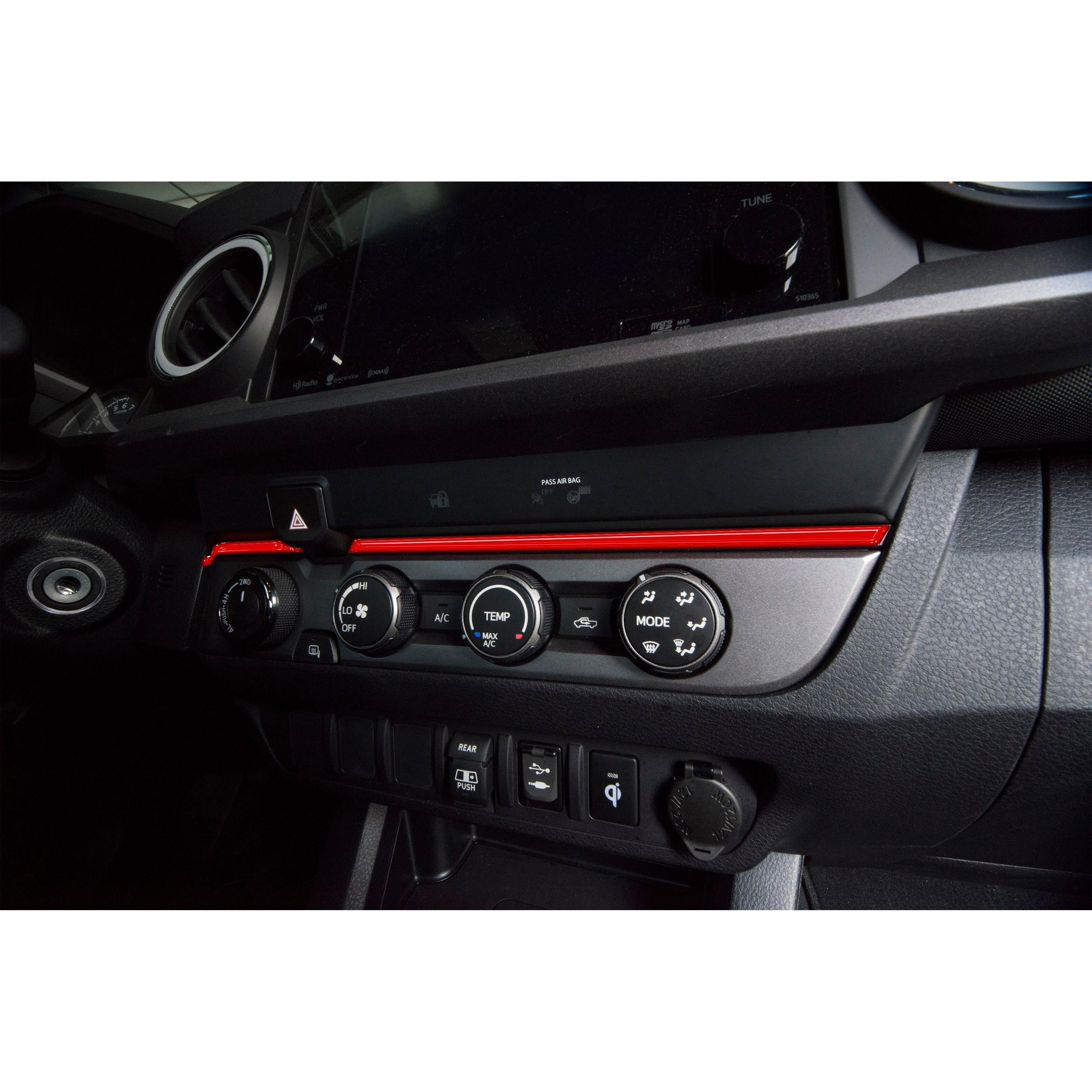 Strip Above Climate Control Accent Overlay Fits 2016-2023 Toyota Tacoma