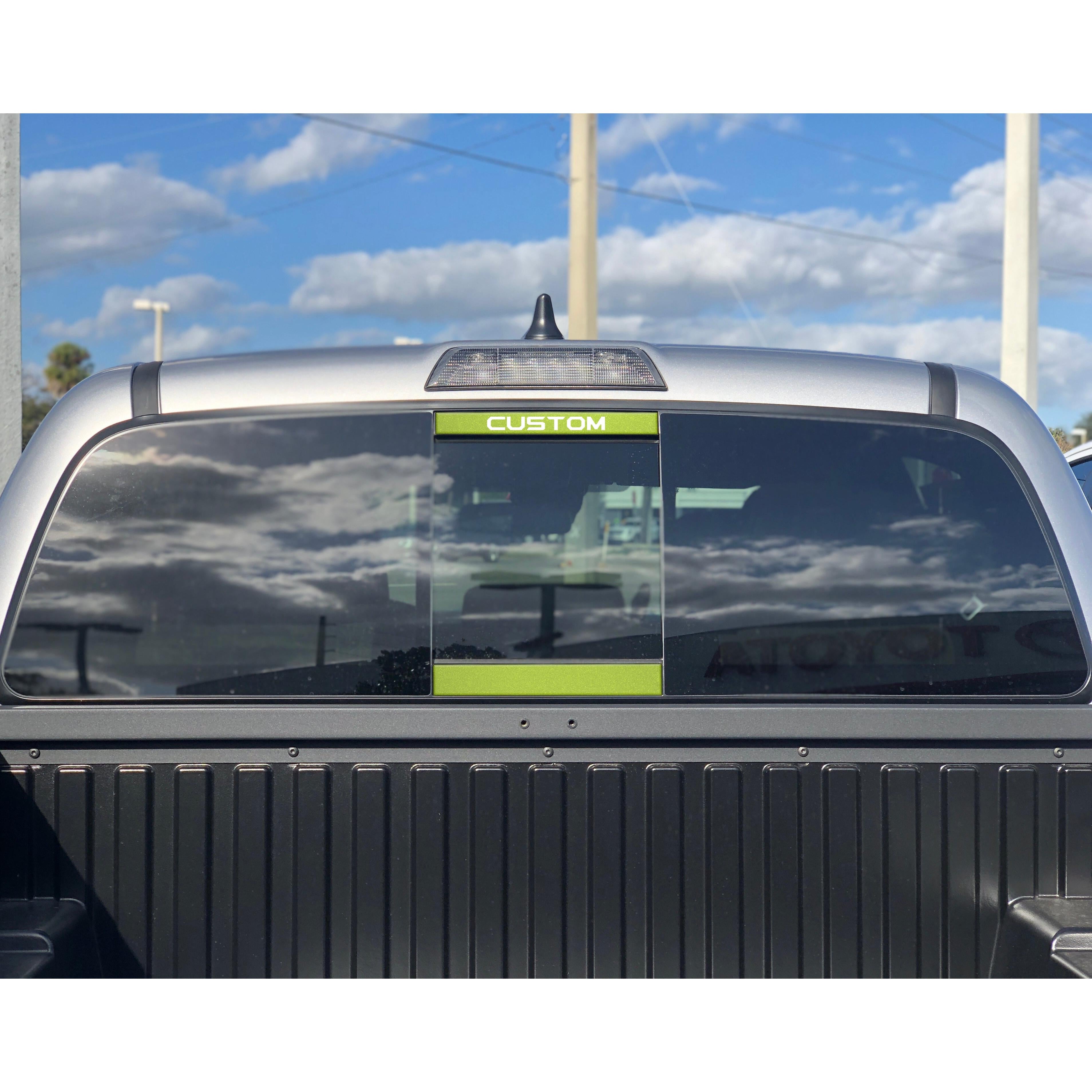 Rear Power Sliding Window Accent Overlays Fits 2016-2023 Toyota Tacoma