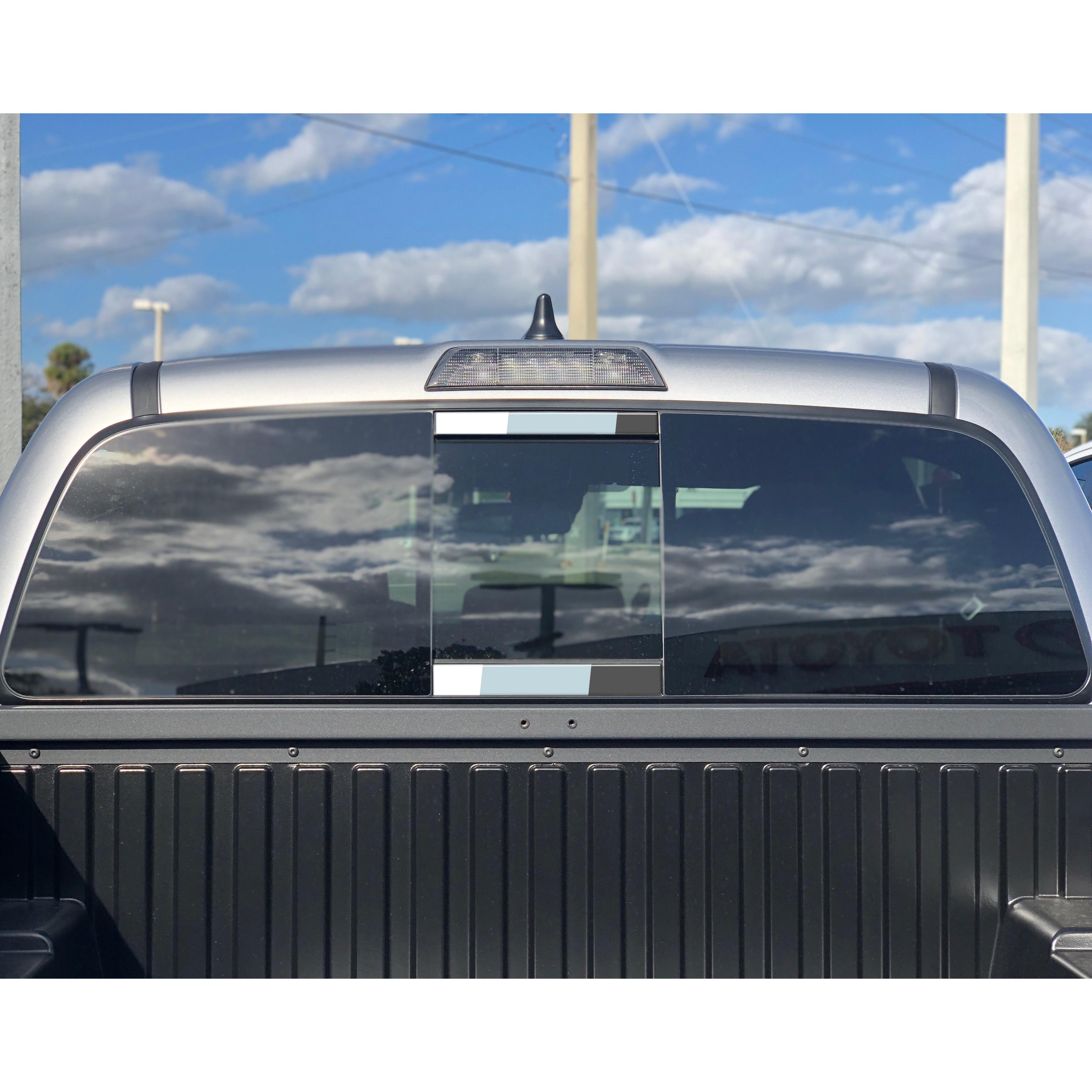 Rear Power Sliding Window Accent Overlays Fits 2016-2023 Toyota Tacoma