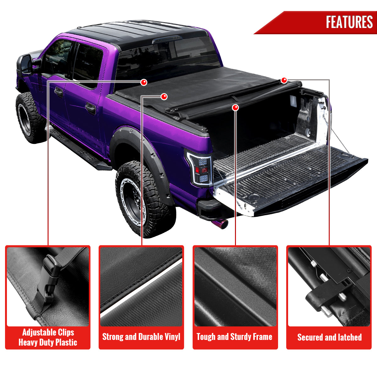 2020-2024 Jeep Gladiator JT Sport Soft Roll-Up 60" Short Bed Tonneau Cover