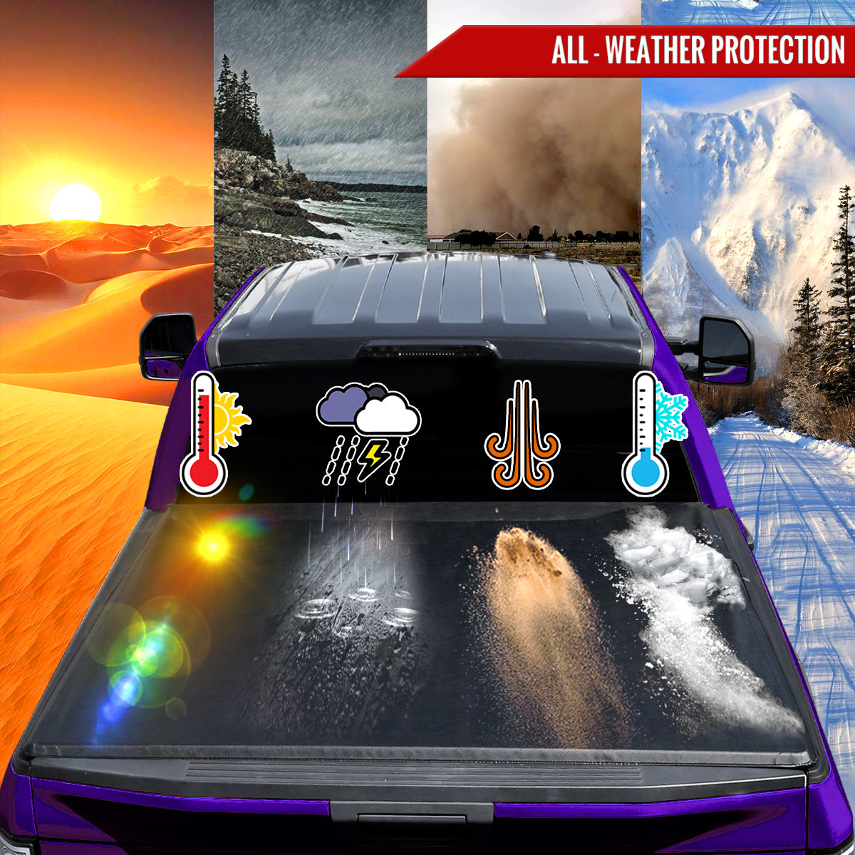2009-2024 Dodge RAM 1500/2500/3500 5'8" Short Bed Roll Up Vinyl Tonneau Cover