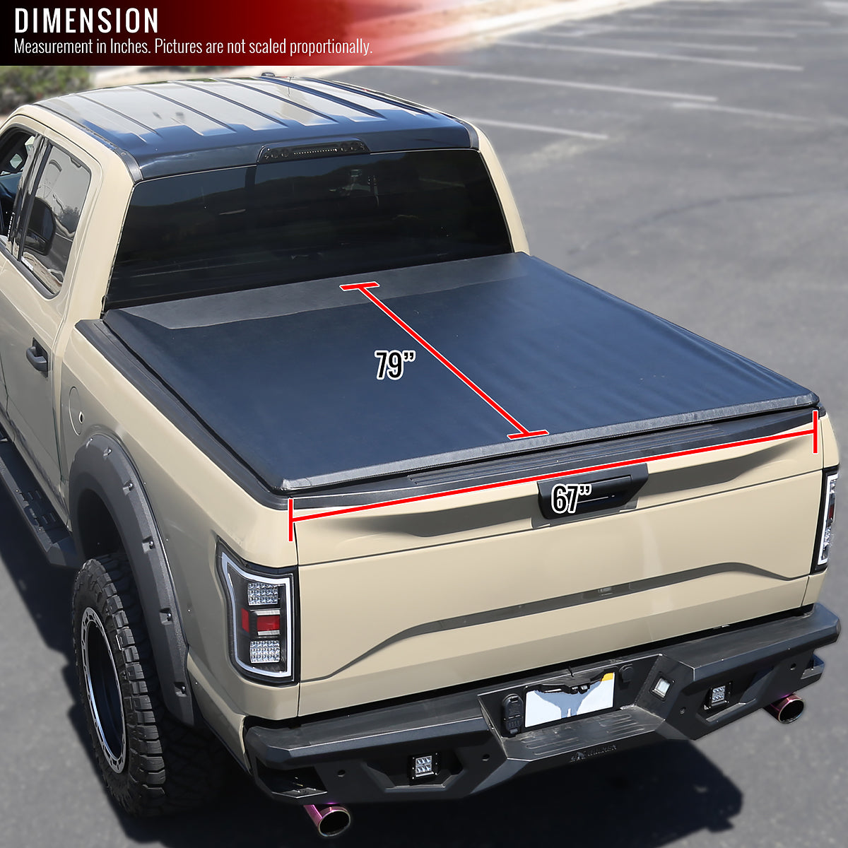 2014-2018 Chevrolet Silverado 1500 / GMC Sierra 1500 / 2019 Silverado Classic Sierra Legacy 78" Bed Roll Up Vinyl Tonneau Cover