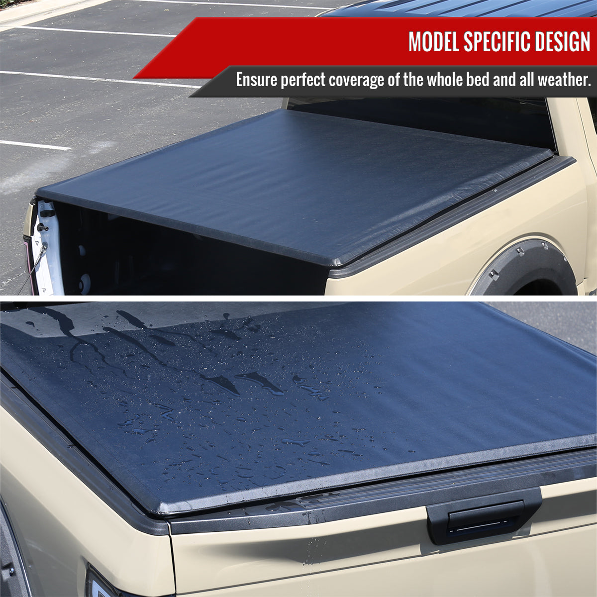 2019-2022 Ford Ranger 6FT Standard Bed Soft Roll Up Tonneau Cover