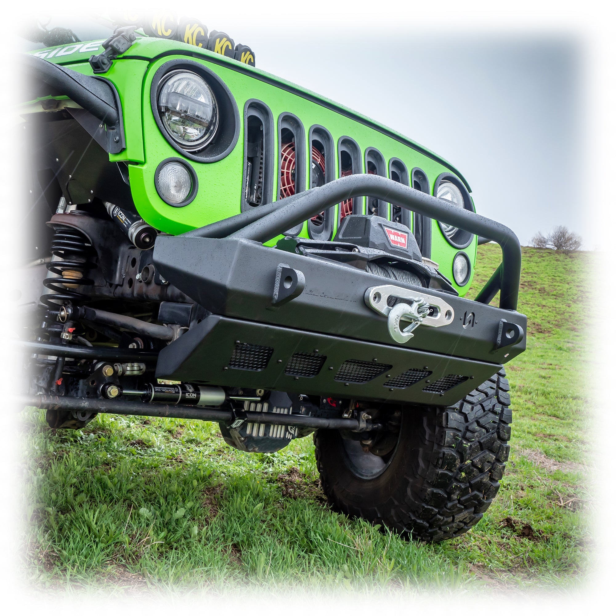 Jeep Wrangler JK/JL/JT Front Bumper with Welded Bull Bar & Skid Plate | 2007–2026
