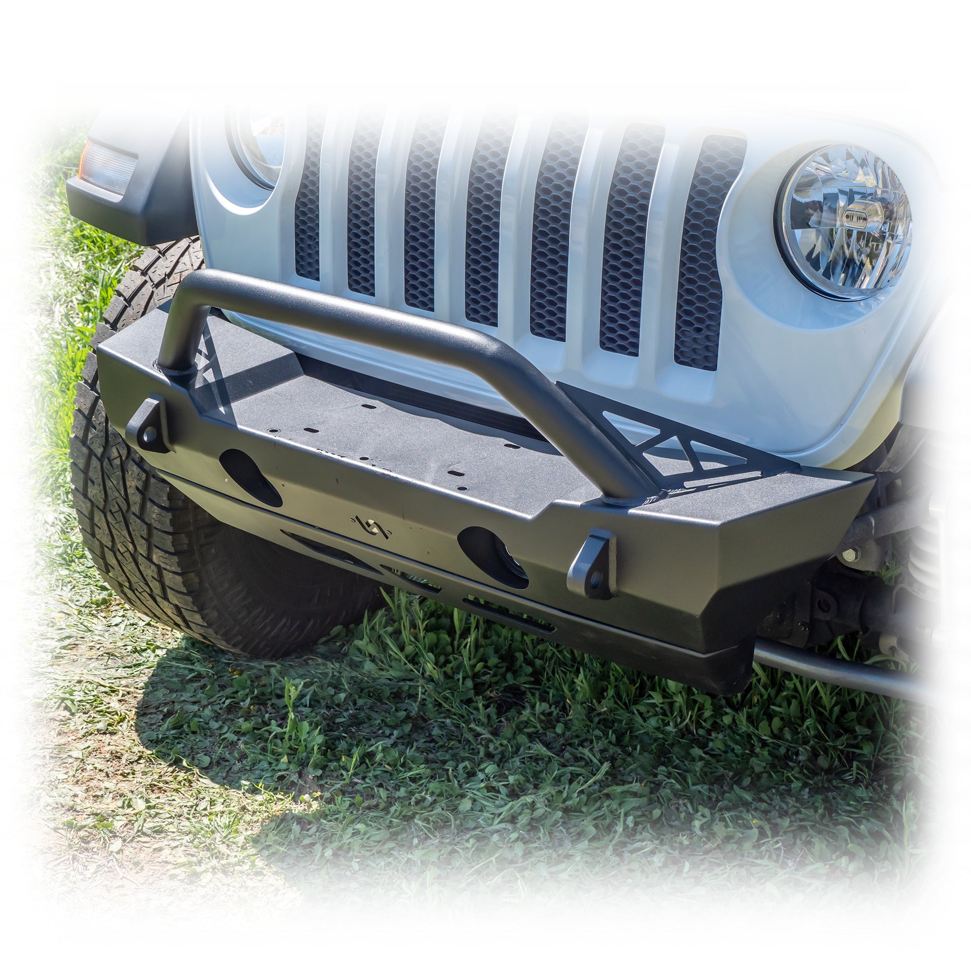 Jeep Wrangler JK/JL/JT Front Bumper with Bolt-On Bull Bar & Skid Plate | 2007–2026