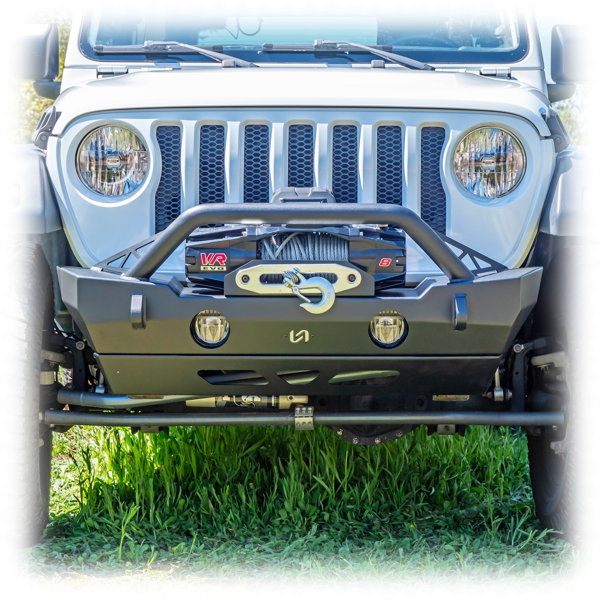 Jeep Wrangler JK/JL/JT Front Bumper with Bolt-On Bull Bar & Skid Plate | 2007–2026