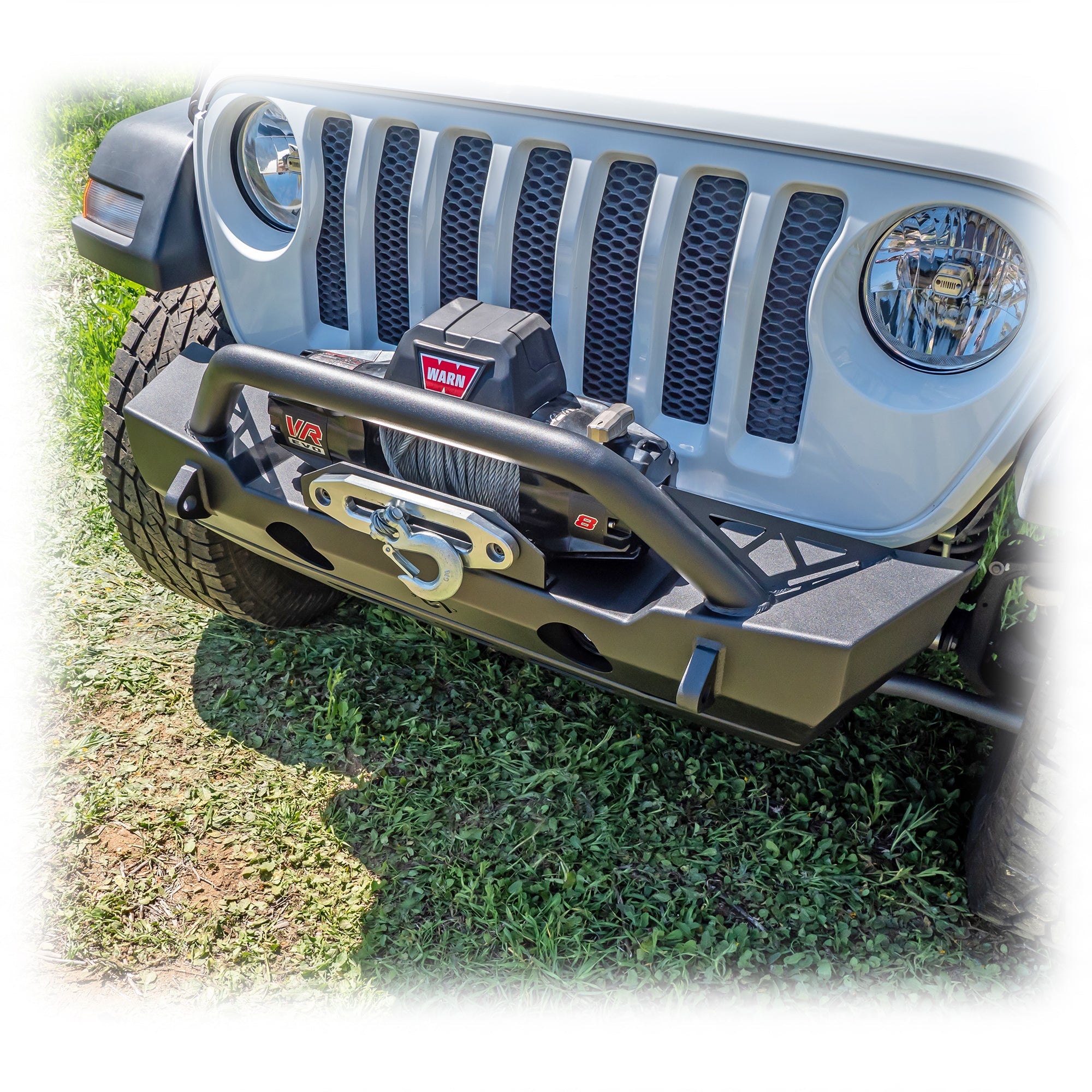 Jeep Wrangler JK/JL/JT Front Bumper with Bolt-On Bull Bar & Skid Plate | 2007–2026