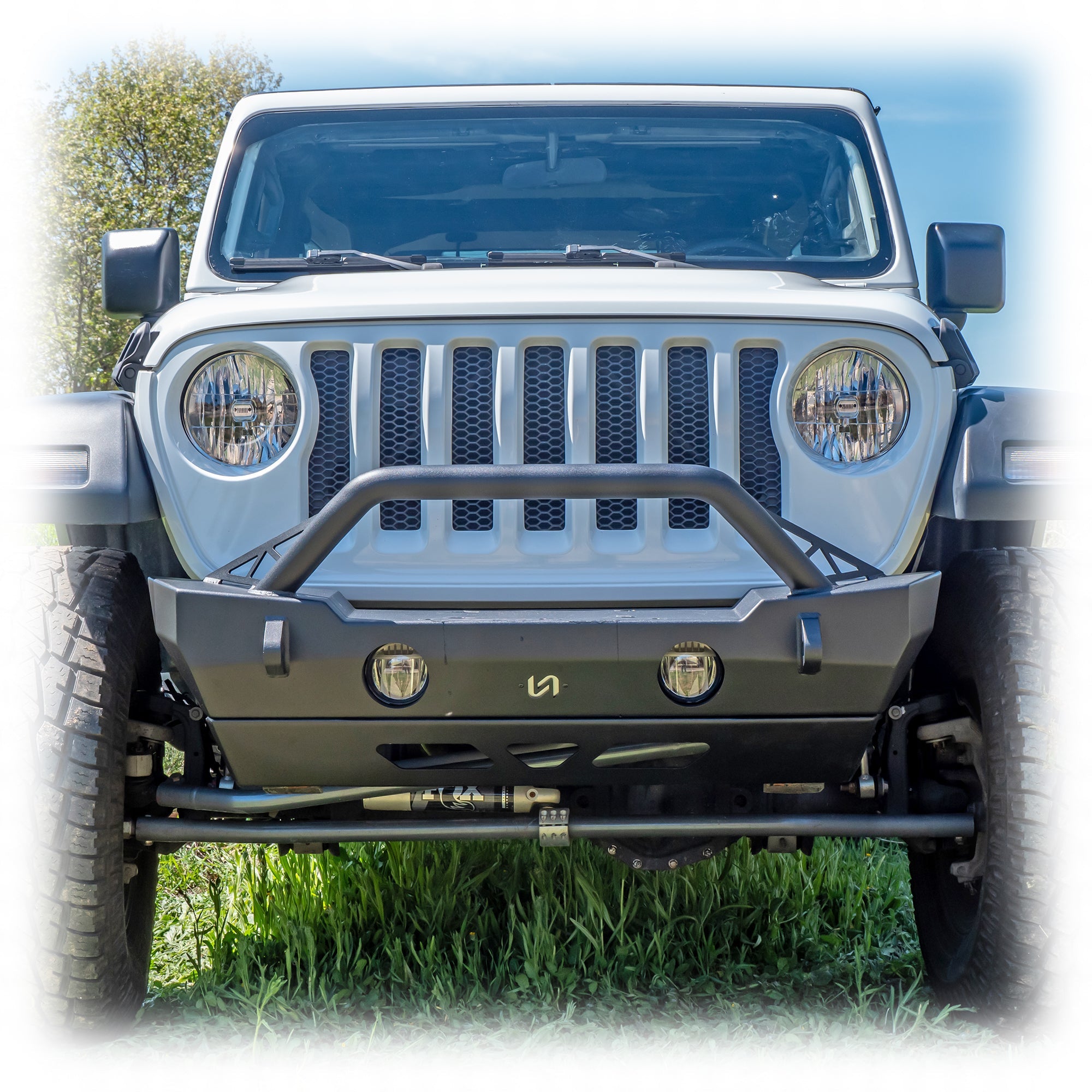 Jeep Wrangler JK/JL/JT Front Bumper with Bolt-On Bull Bar & Skid Plate | 2007–2026