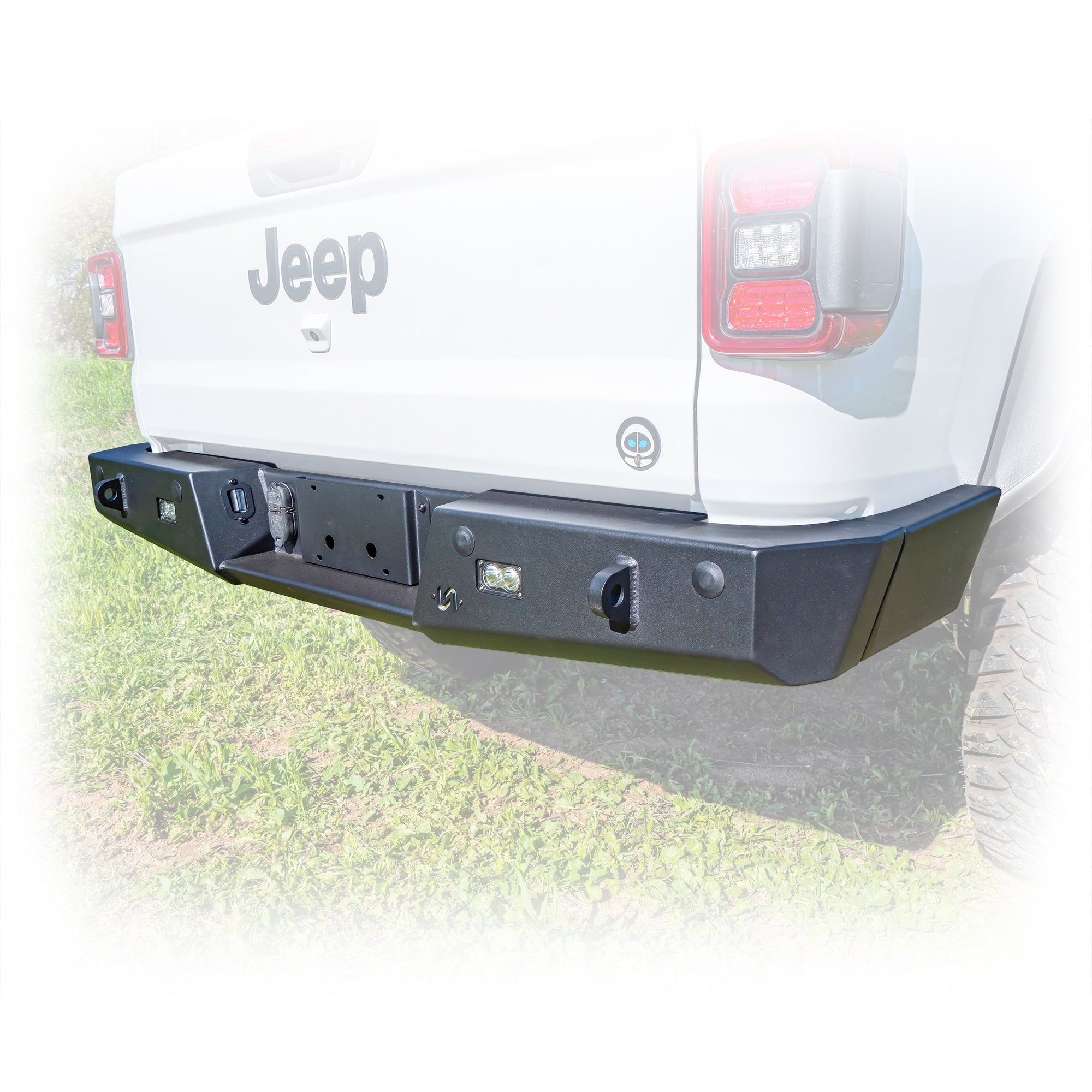 Jeep JT Gladiator Rear Bumper with Frame-Mounted Rock-Slider Wings | 2020–2026