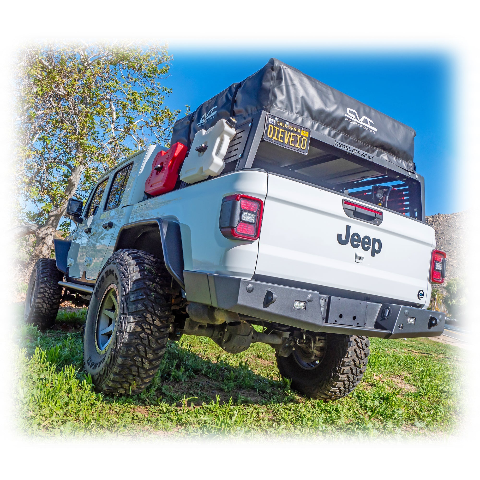 Jeep JT Gladiator Rear Bumper with Frame-Mounted Rock-Slider Wings | 2020–2026