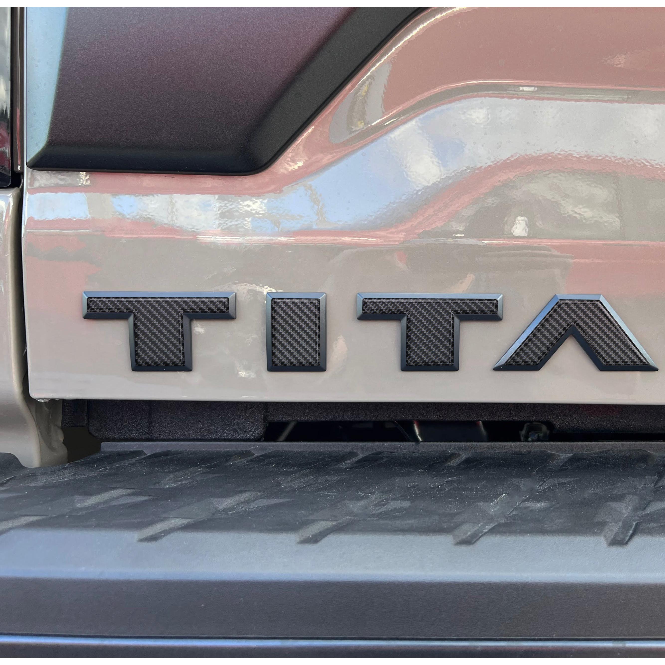 Tailgate Letter Emblem Overlays Fits 2022-2024 Nissan Titan