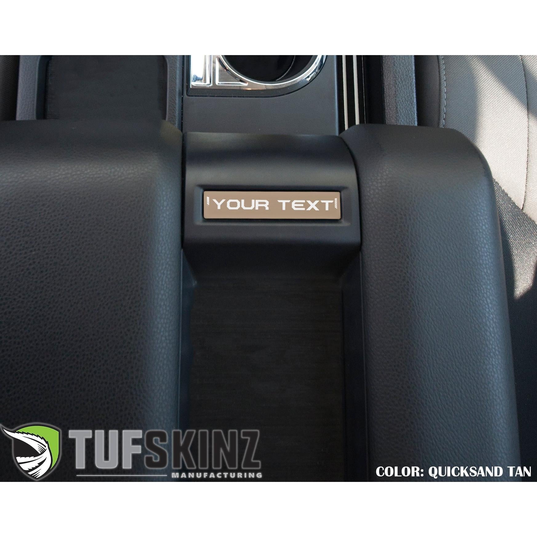 Center Console Badge-Custom Text - Fits 2014-2021 Toyota Tundra