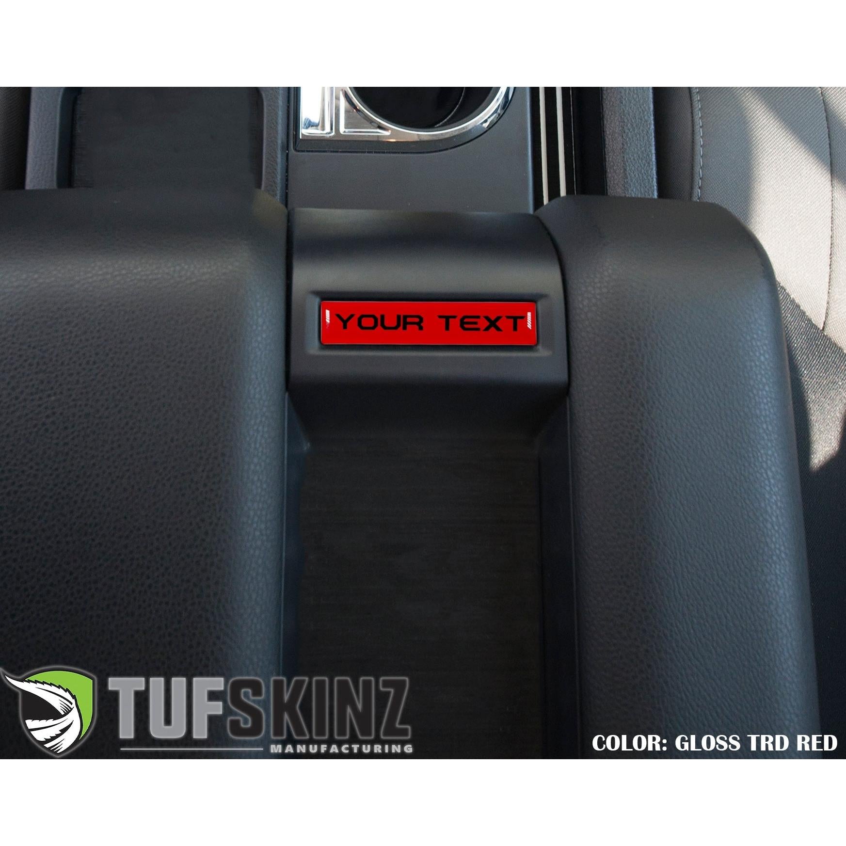 Center Console Badge-Custom Text - Fits 2014-2021 Toyota Tundra