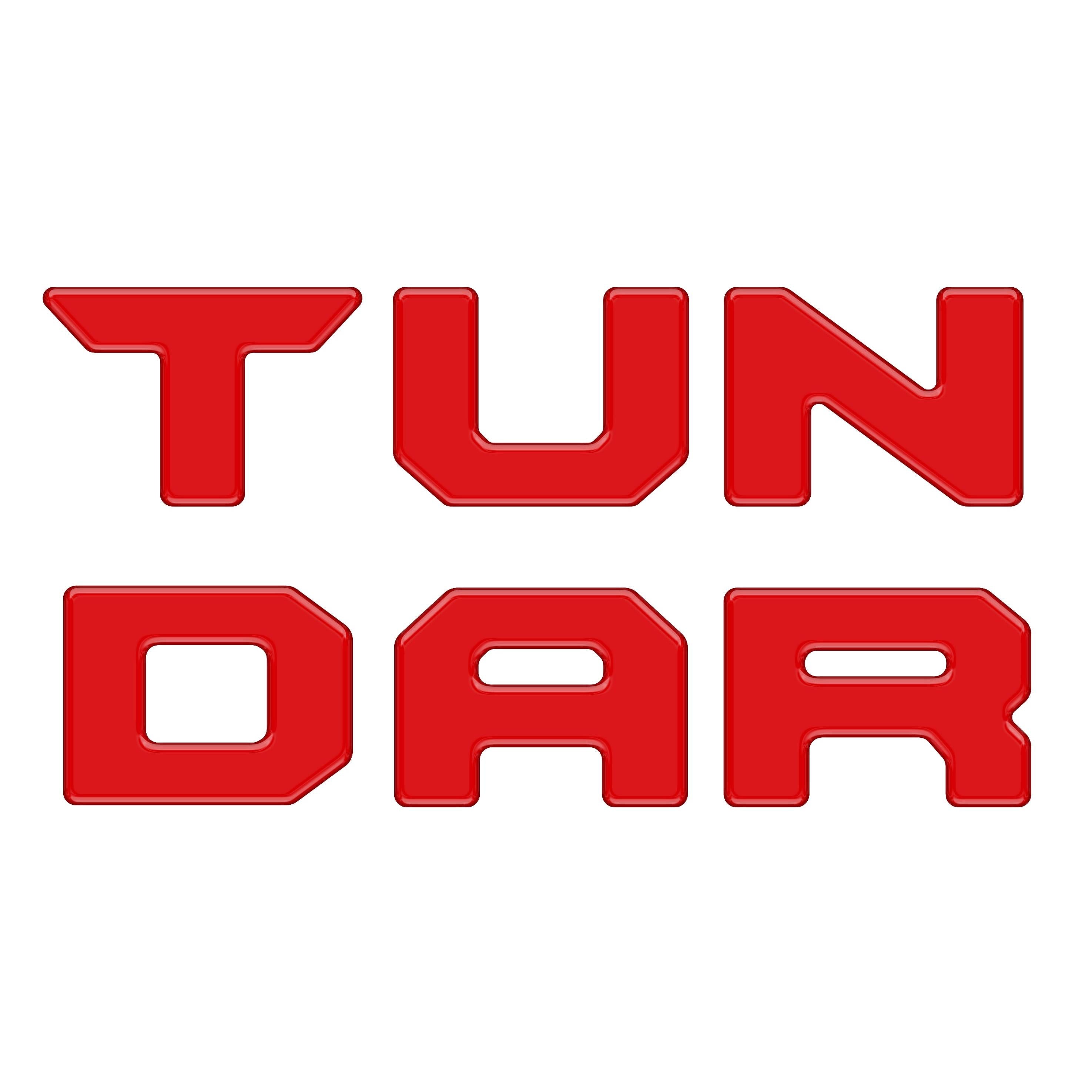 Bed Rail Tailgate Letter Overlays Fits 2022-2026 Toyota Tundra