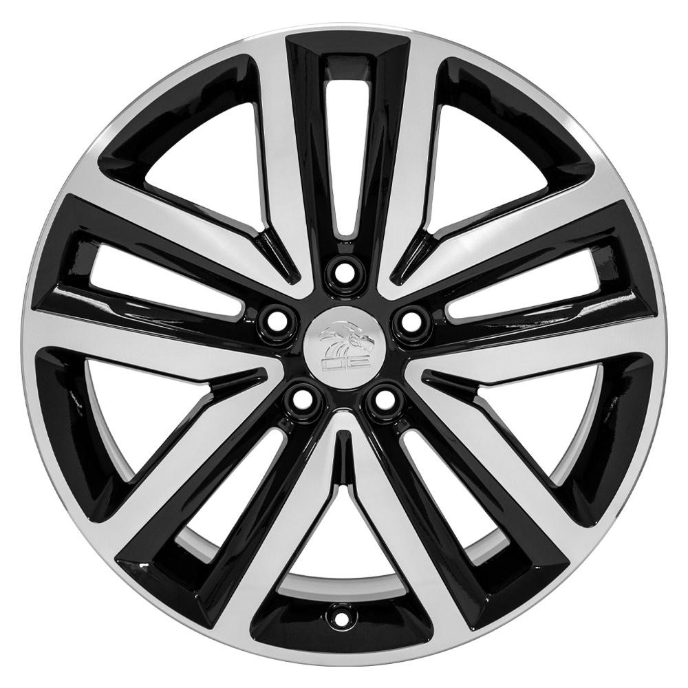 18" Replica VW27 fits Volkswagen Jetta 18x7.5 Black Mach'd-SR1 Performance
