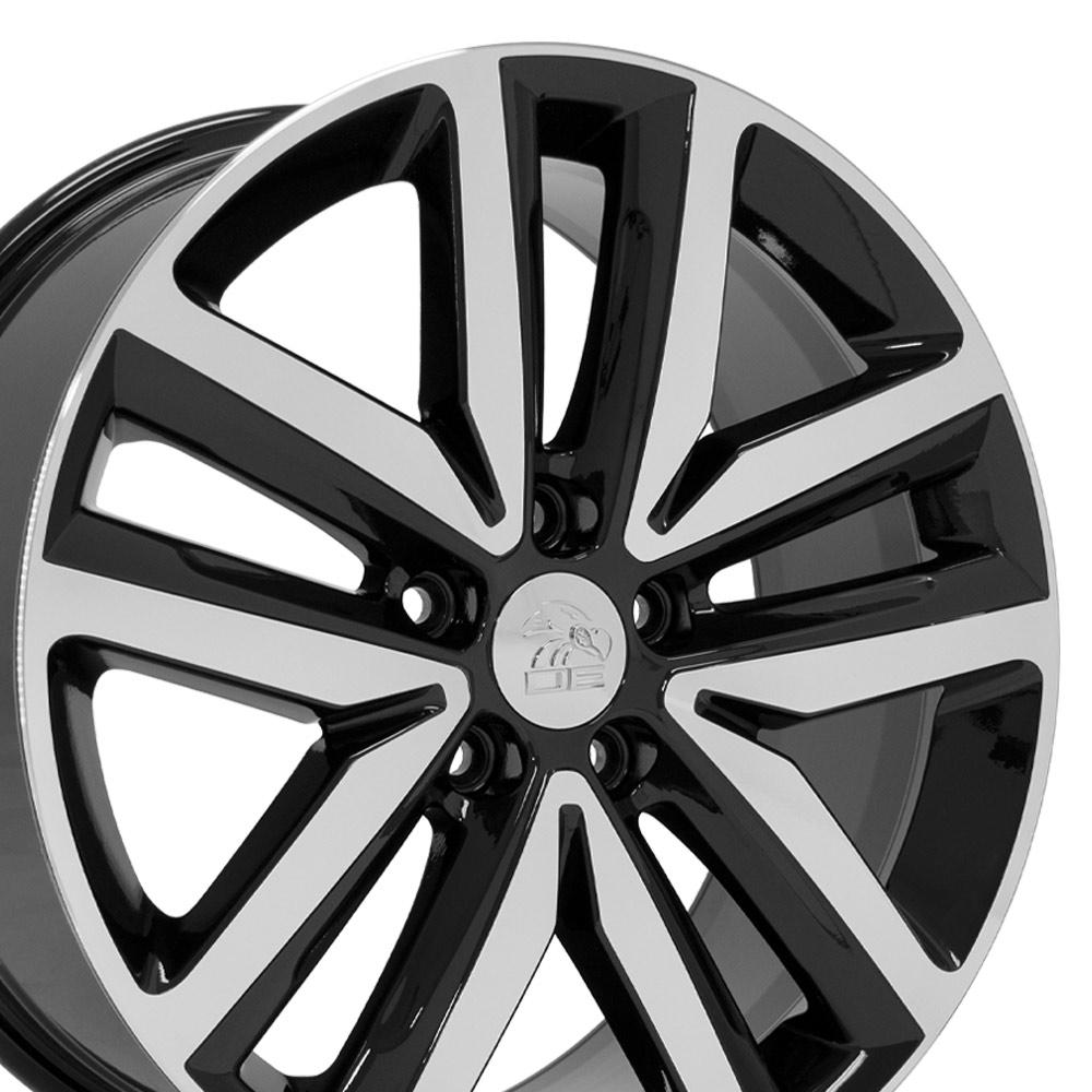 18" Replica VW27 fits Volkswagen Jetta 18x7.5 Black Mach'd-SR1 Performance