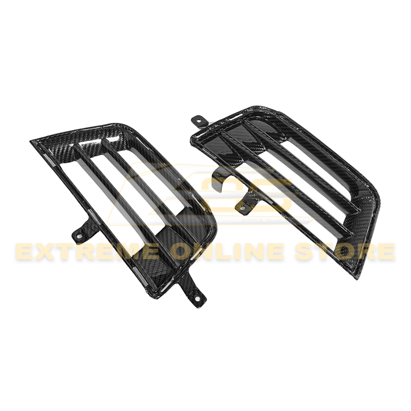 2016-19 Cadillac ATS-V Dry Carbon Fiber Front Grille Accent Bezel Insert
