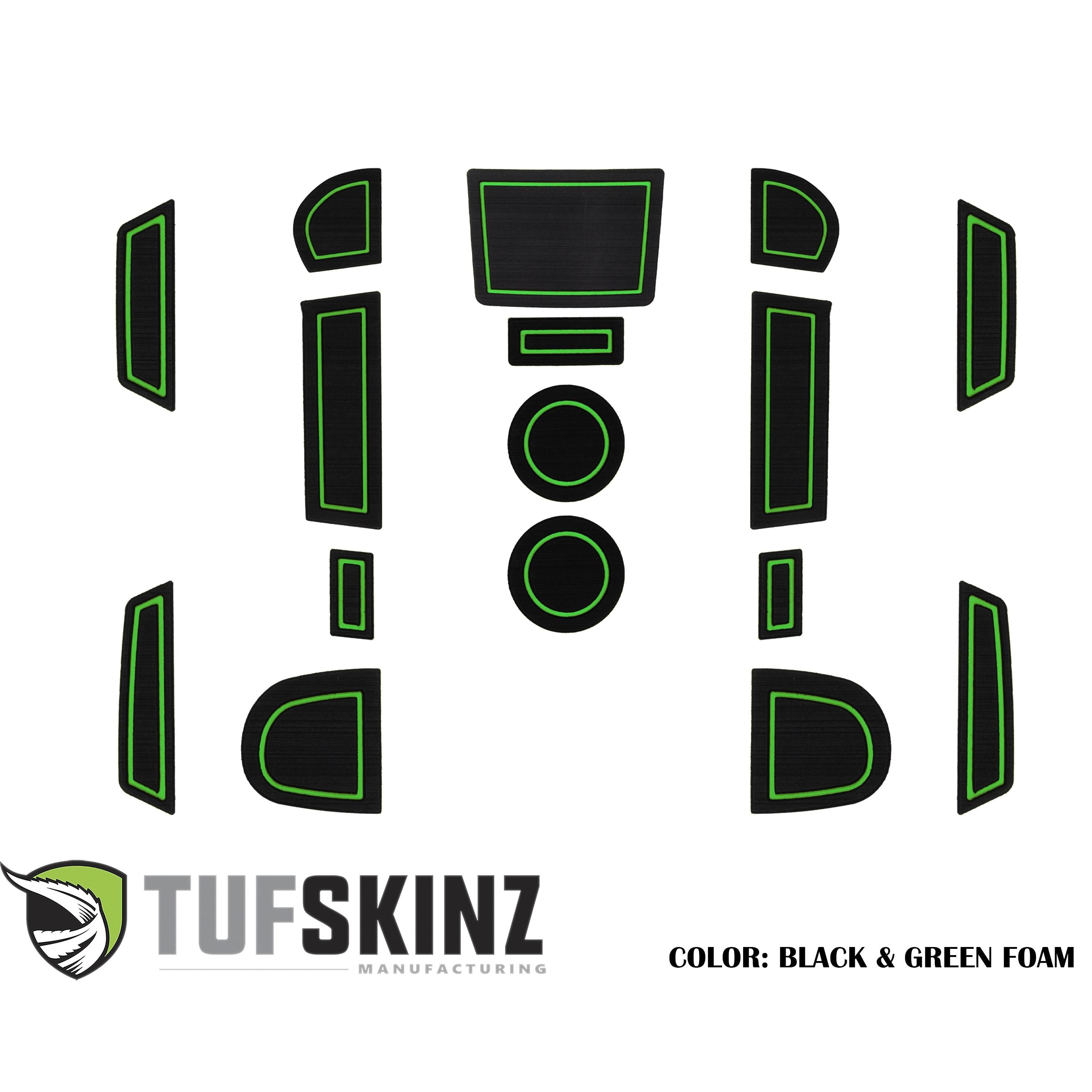 Manual Transmission Interior Foam Inserts Fits 2015-2020 Subaru WRX Black/Green