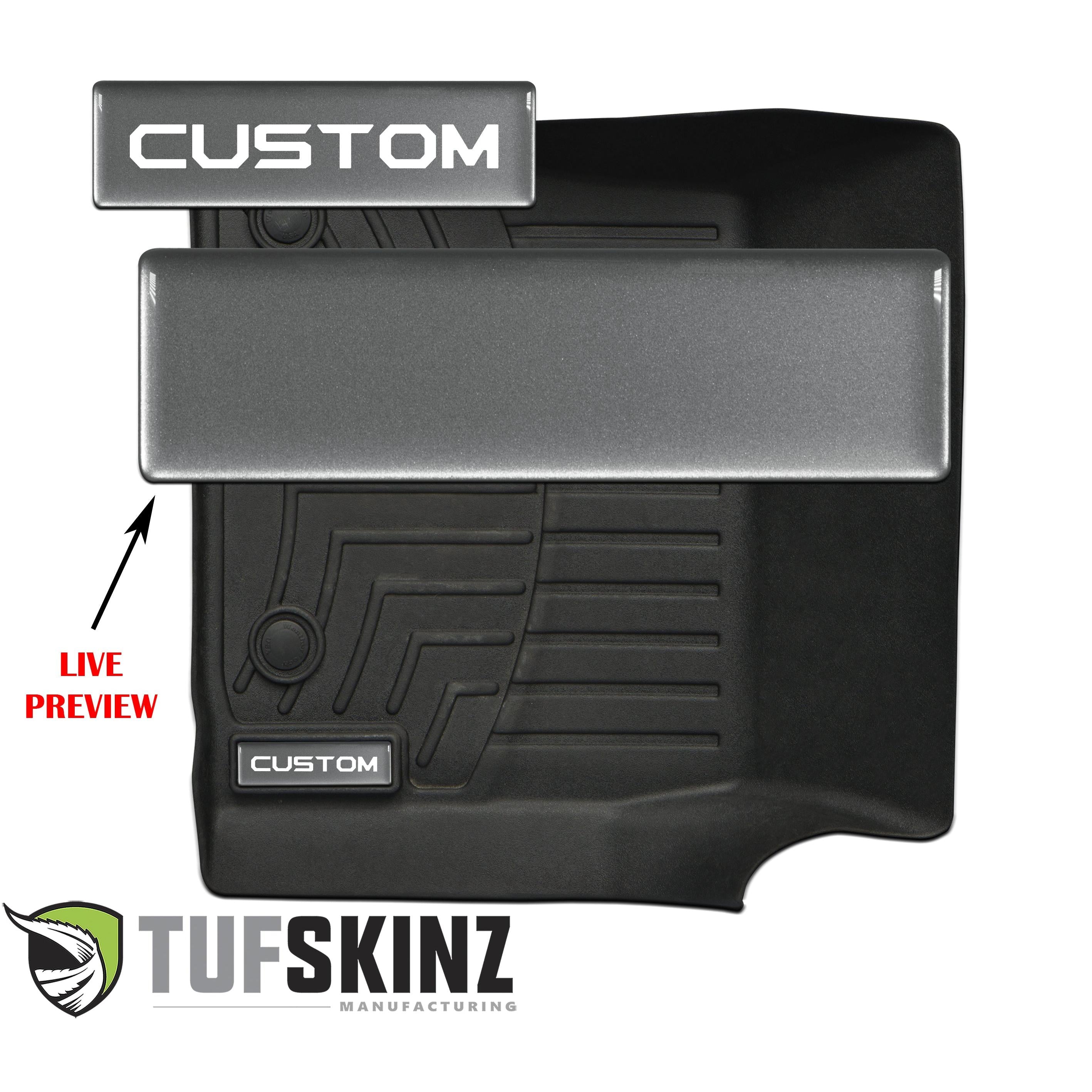 (2)Badge/Emblem Inserts Fits - WeatherTech Floor Mats *OE Color - Magnetic Gray Metallic