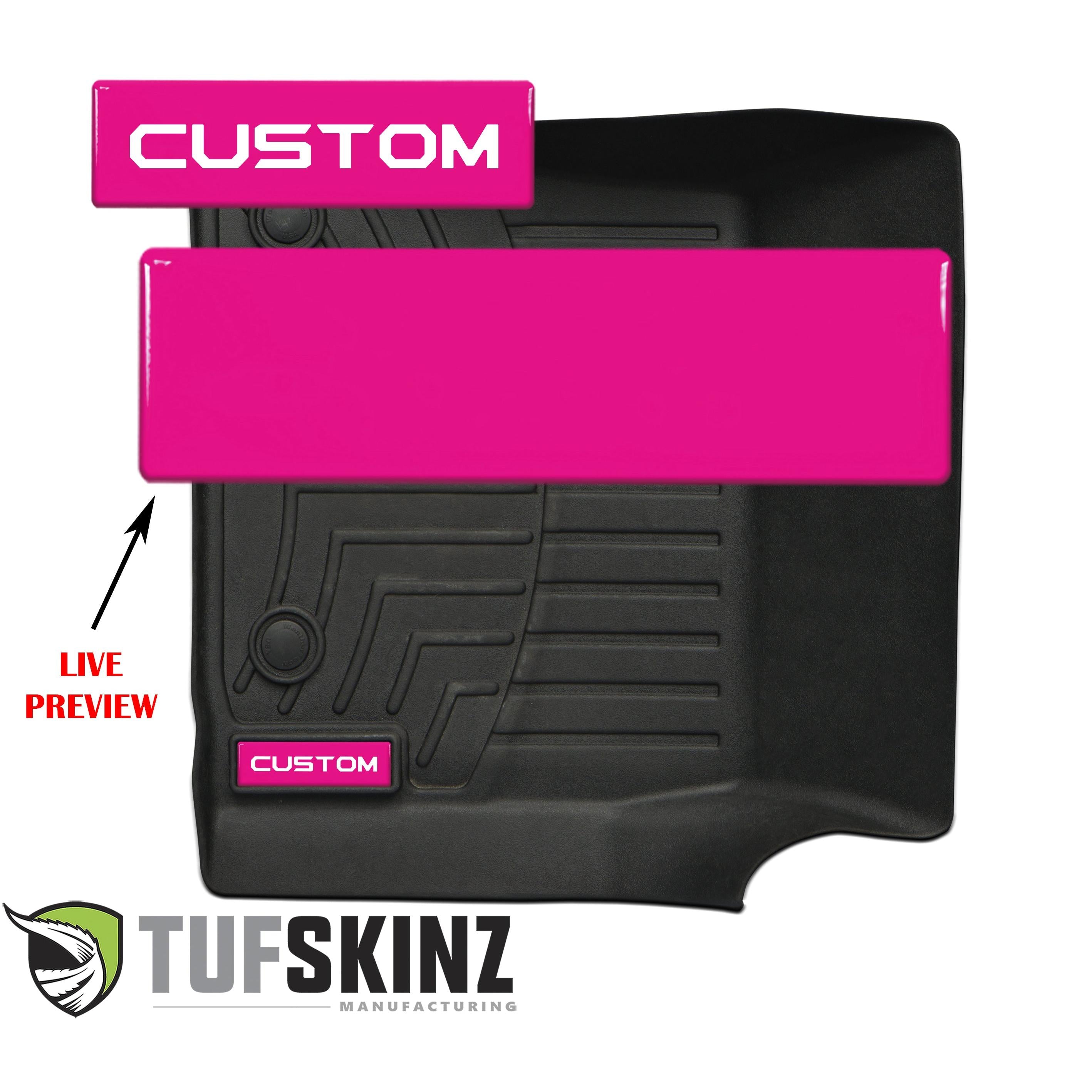 (2)Badge/Emblem Inserts Fits - WeatherTech Floor Mats Hot Pink