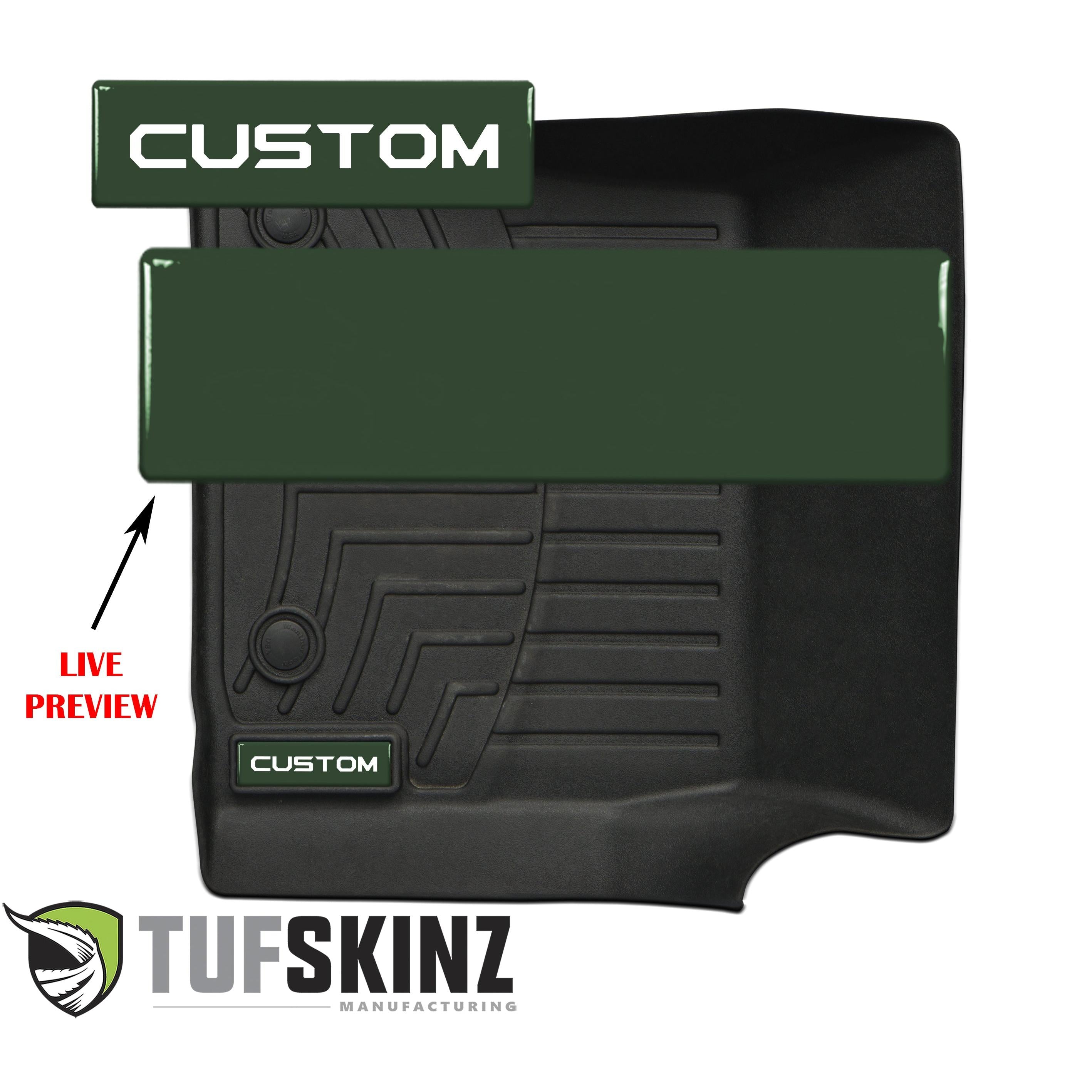 (2)Badge/Emblem Inserts Fits - WeatherTech Floor Mats *OE Color - Army Green