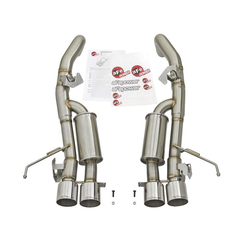 aFe MACHForce XP 3in-2 1/2in Axle Back 304SS Exhaust w/ Polished Tips 14-17 Chevy Corvette V8-6.2L-SR1 Performance