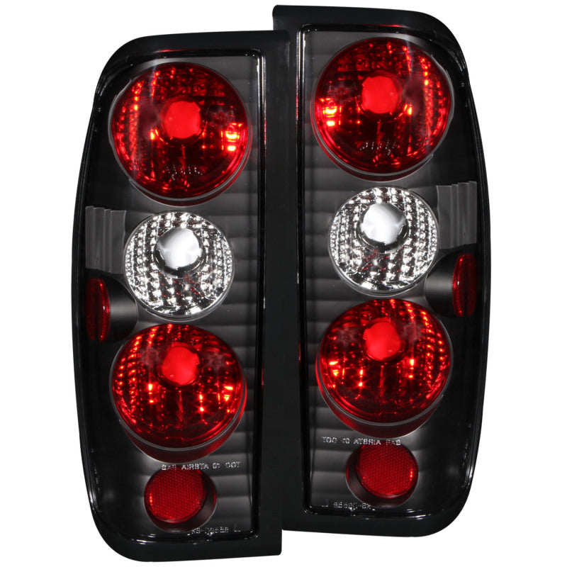 ANZO 1998-2004 Nissan Frontier Taillights Black-SR1 Performance