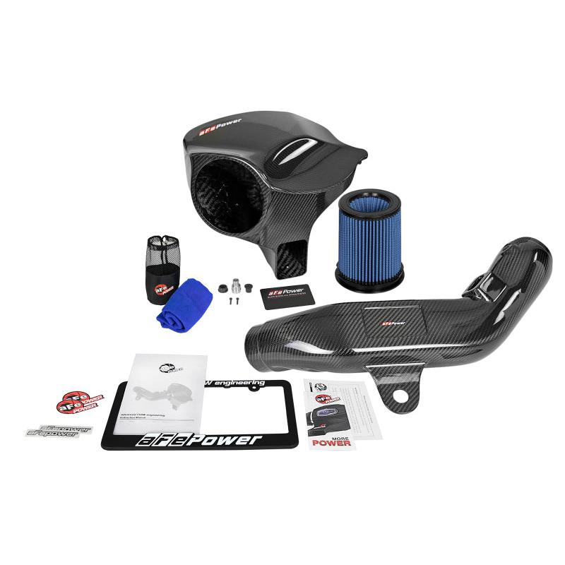 aFe Black Series Carbon Fiber CAIS w/Pro 5R Filter 16-18 BMW M2 (F87) L6-3.0L-SR1 Performance