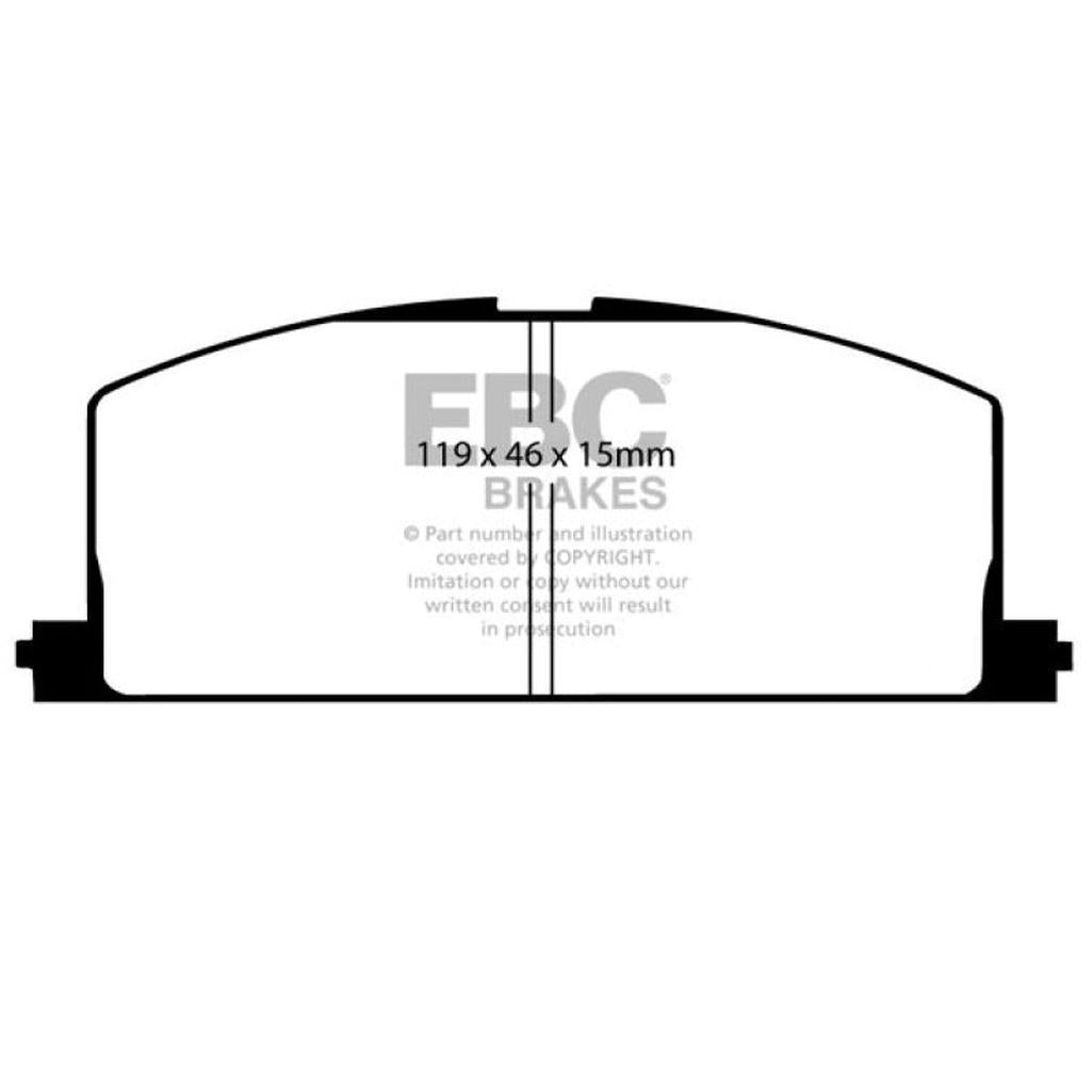 EBC Redstuff Ceramic Low Dust Front Brake Pads for 1983-1987 Toyota Corolla, 1986-1995 Toyota MR2 & More – Part DP3453C