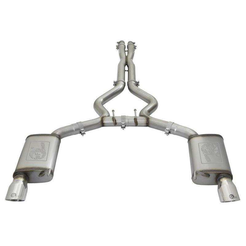 aFe MACHForce XP 3in 304 SS Cat-Back Exhausts w/ Polished Tips 15-17 Ford Mustang GT V8-5.0L/V6-3.7L-SR1 Performance
