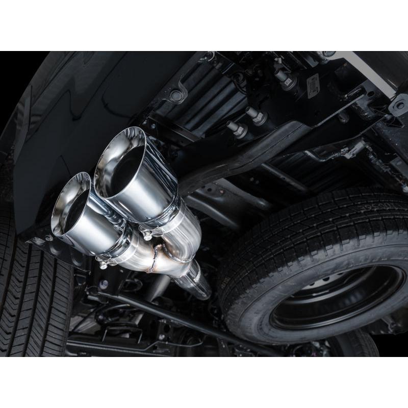 AWE 0FG Exhaust for 3rd Gen Toyota Tundra - Dual Chrome Silver Tips-SR1 Performance