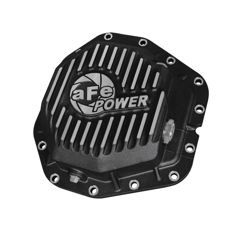 aFe Power Rear Diff Cover Black w/Machined Fins 17 Ford F-350/F-450 6.7L (td) Dana M300-14 (Dually)-SR1 Performance