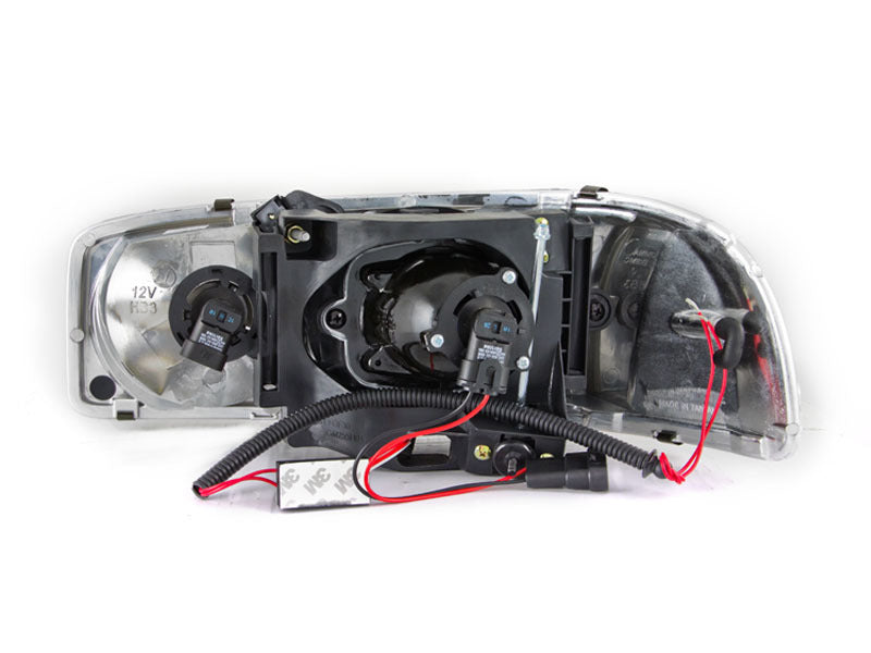 ANZO 1999-2006 Gmc Sierra 1500 Projector Headlights w/ Halo Black-SR1 Performance